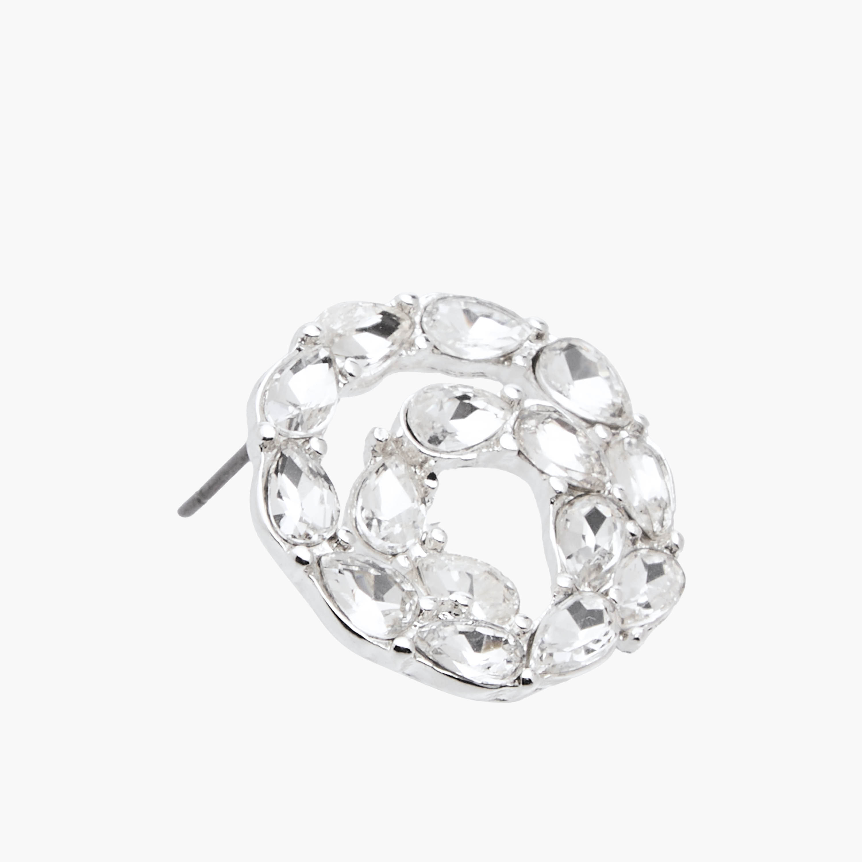 Metallic Embellished Stud Earrings with Pushback Closure-women-watchesandjewellery-jewellery-earrings-image-6