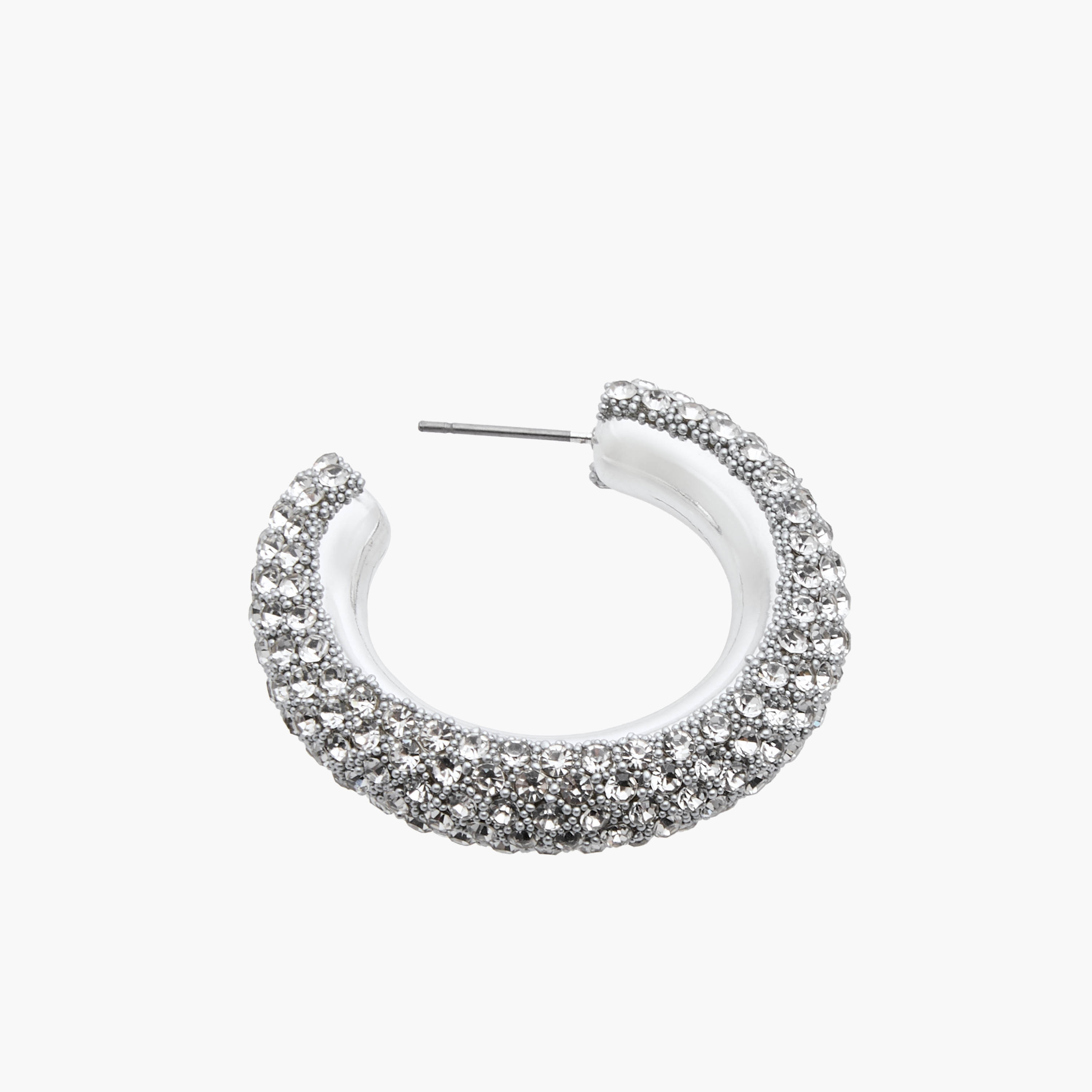 Metallic Embellished Hoop Earrings with Pushback Closure-women-watchesandjewellery-jewellery-earrings-image-6