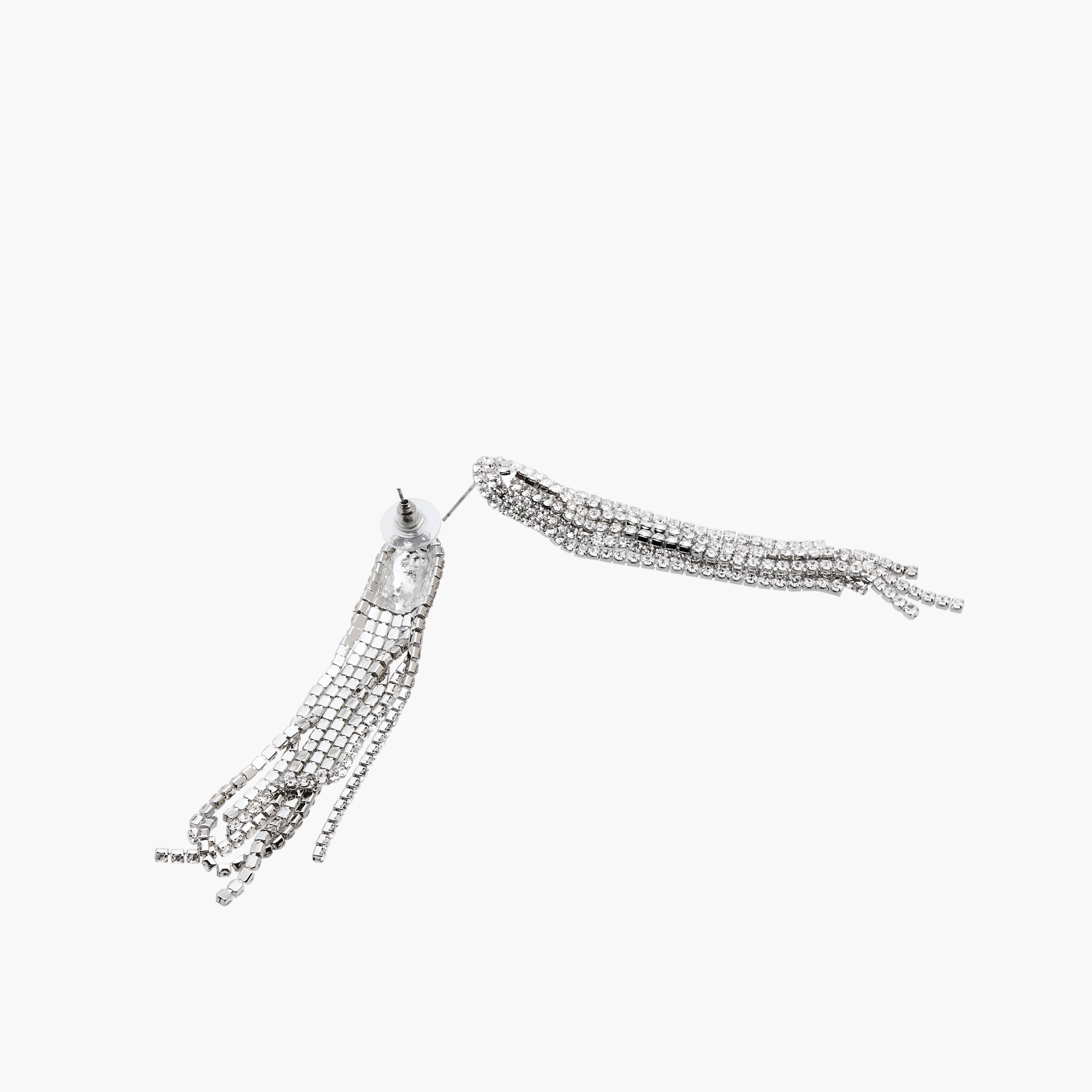 حلقان ميتالك بشرّابات مزيّنة مع مكبس إغلاق خلفي-women-watchesandjewellery-jewellery-earrings-image-5
