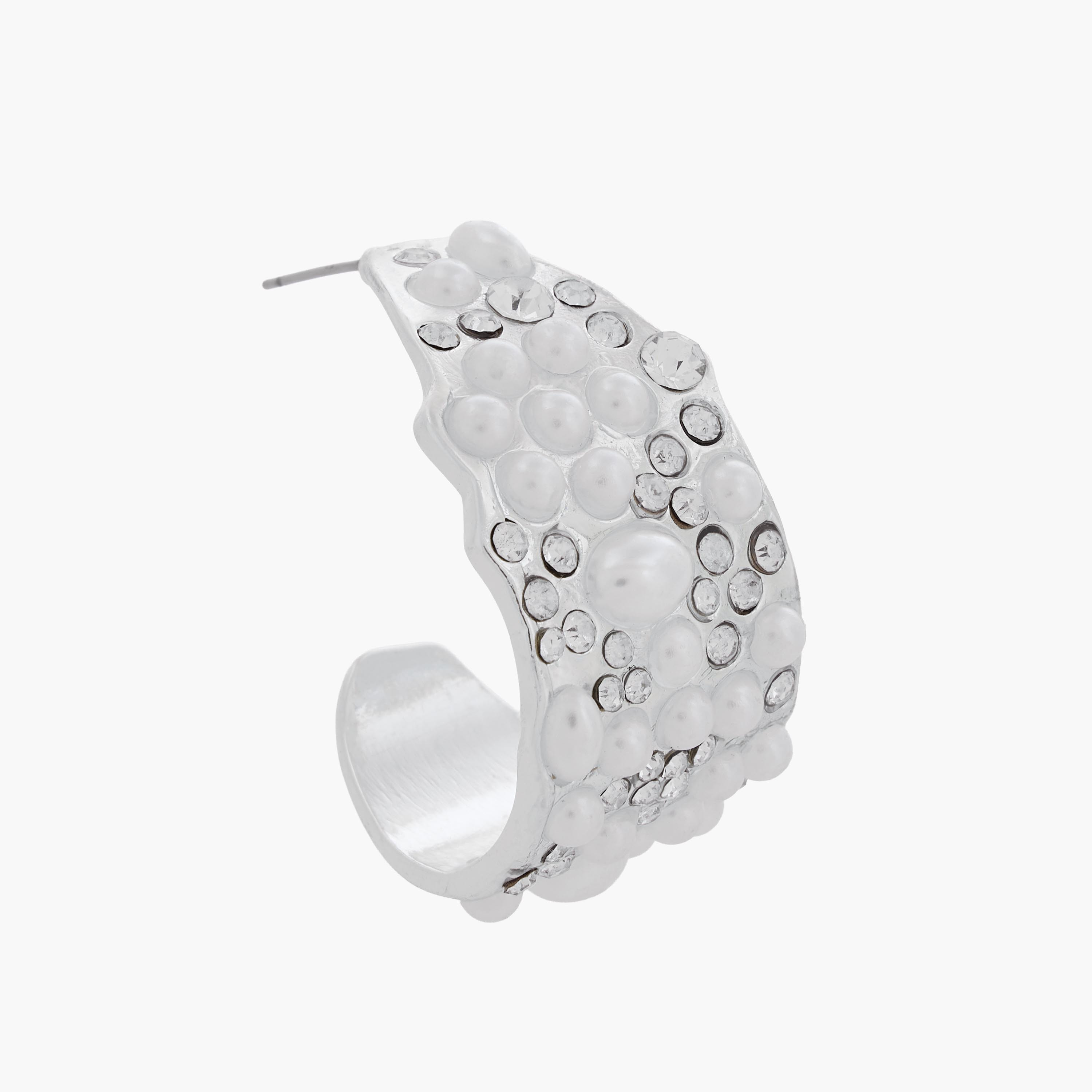 حلق طوق لؤلؤ مزين بلون فضي-women-watchesandjewellery-jewellery-earrings-image-5
