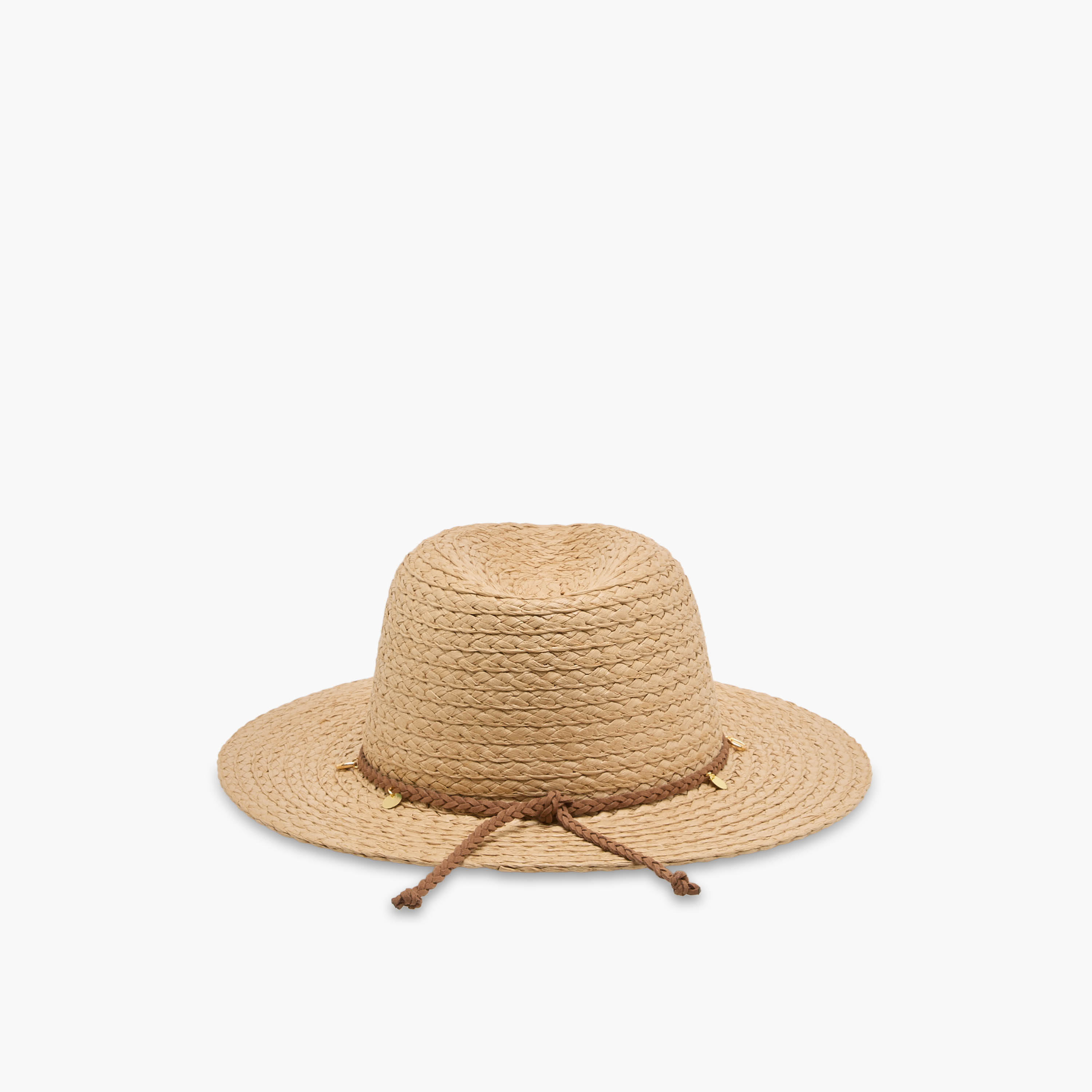 Textured Charm Detail Beach Hat-women-clothingaccessories-capsandhats-image-1