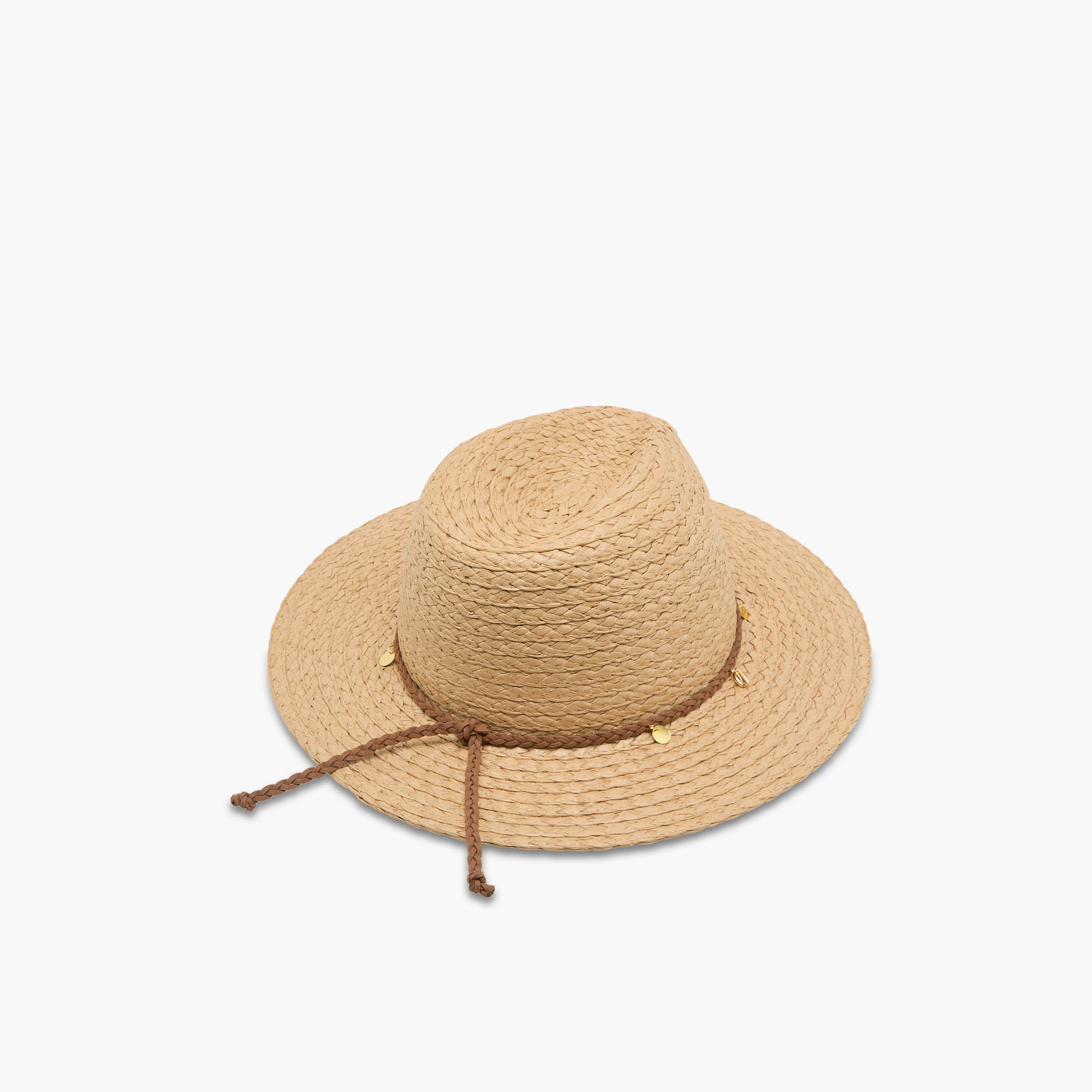 Textured Charm Detail Beach Hat-women-clothingaccessories-capsandhats-image-3