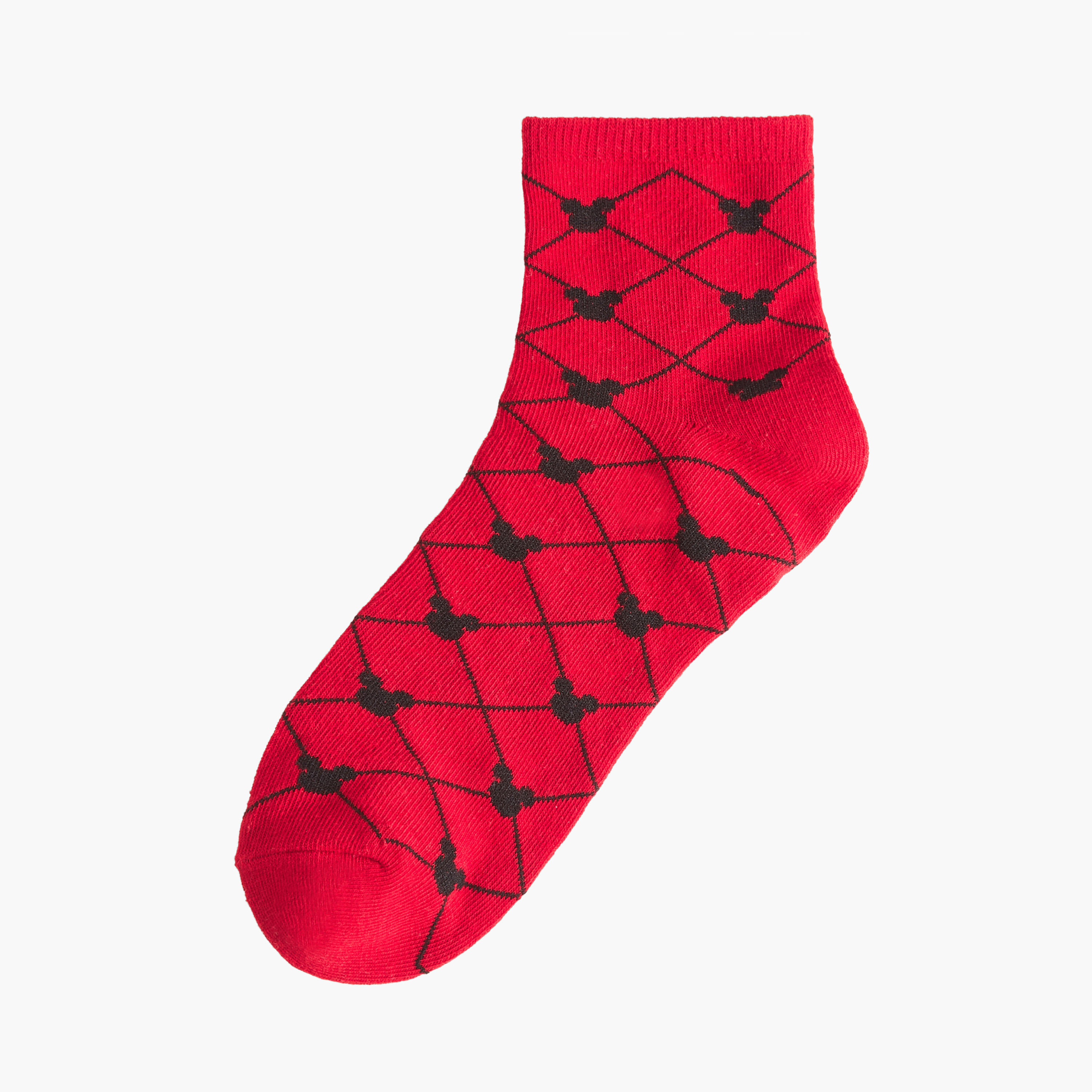 Mickey and Minnie Mouse Pack of 3 Quarter Crew Length Socks-women-socksandstockings-image-2