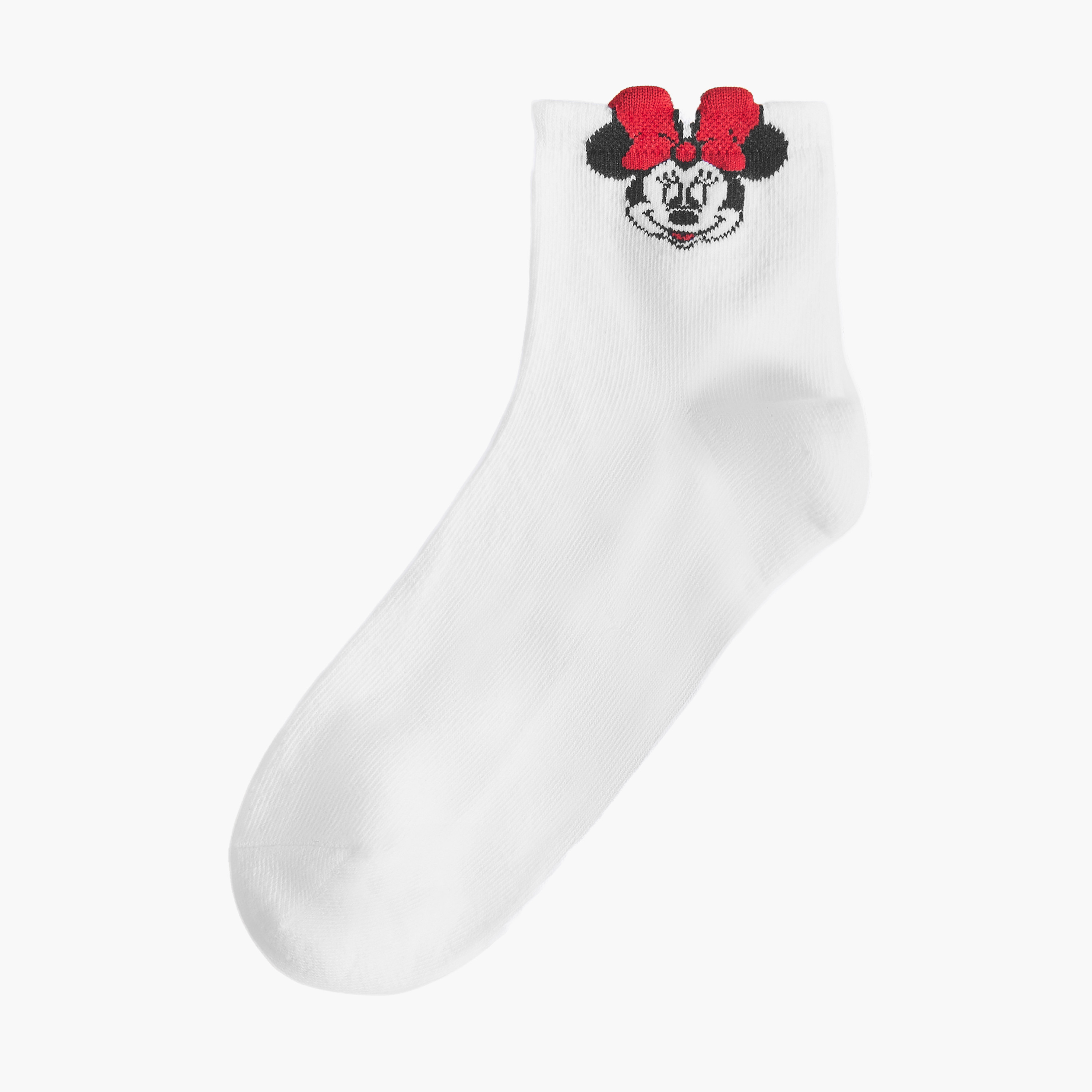 Mickey and Minnie Mouse Pack of 3 Quarter Crew Length Socks-women-socksandstockings-image-3