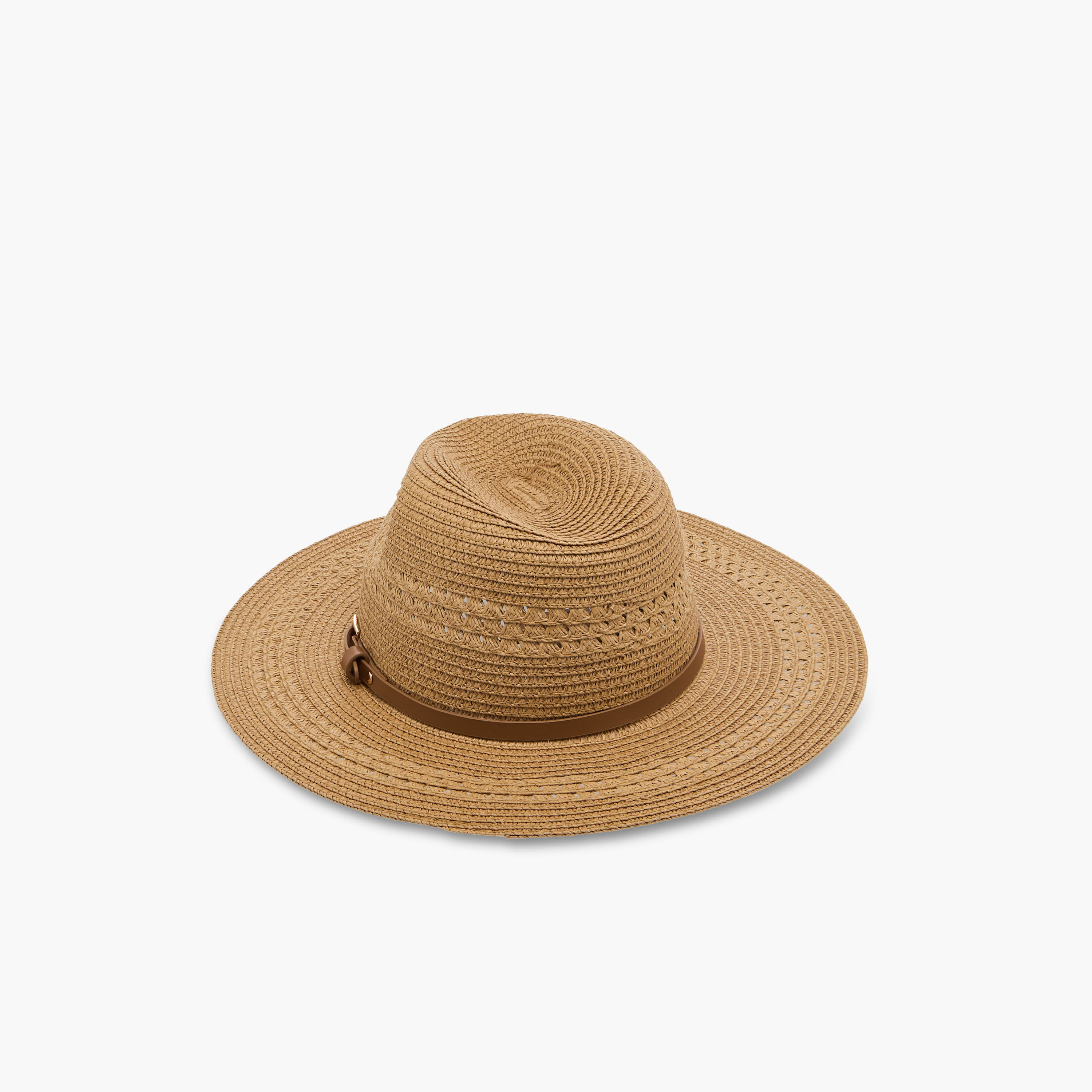 Textured Belt Detail Beach Hat-women-clothingaccessories-capsandhats-image-3