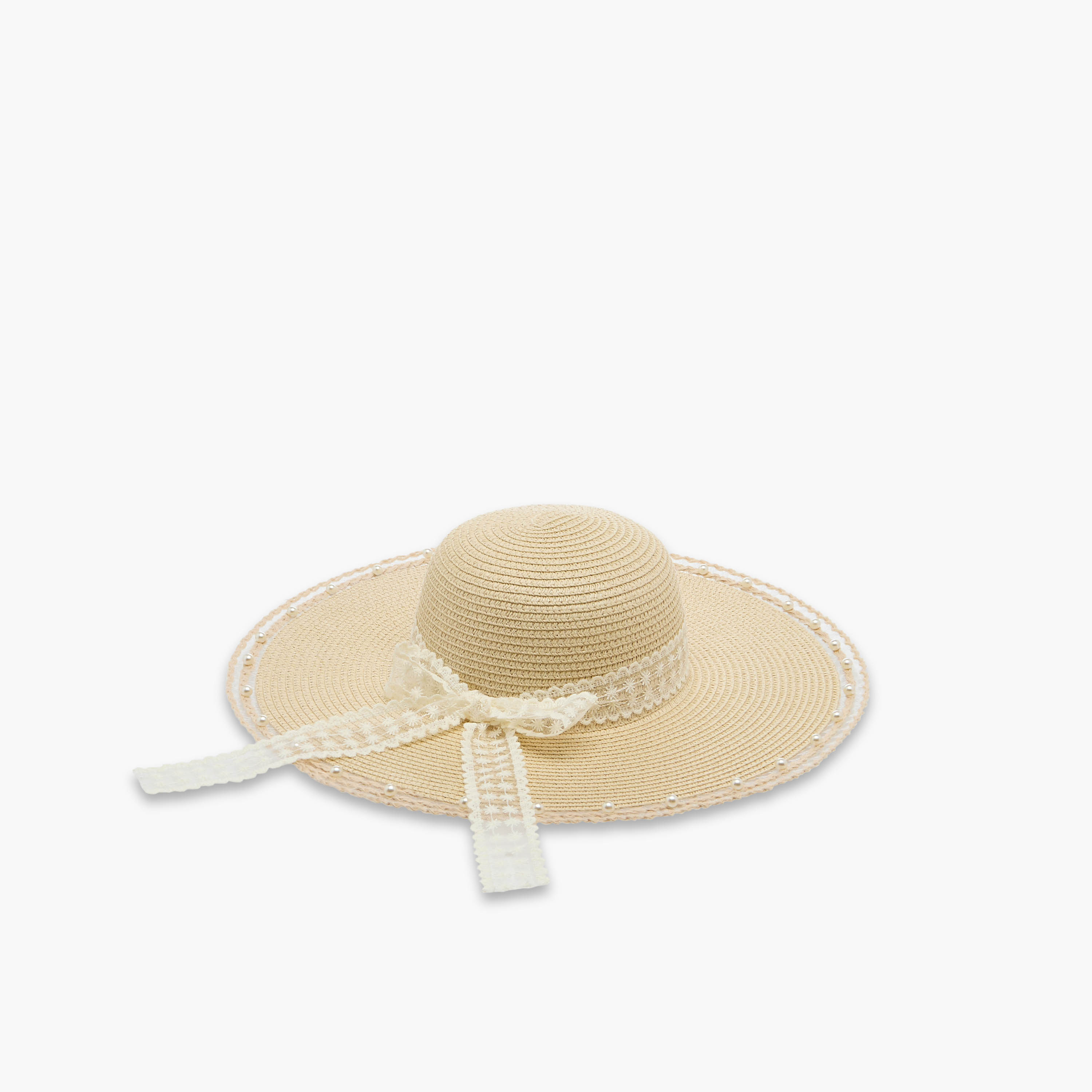 Textured Pearl and Lace Beach Hat-women-clothingaccessories-capsandhats-image-3