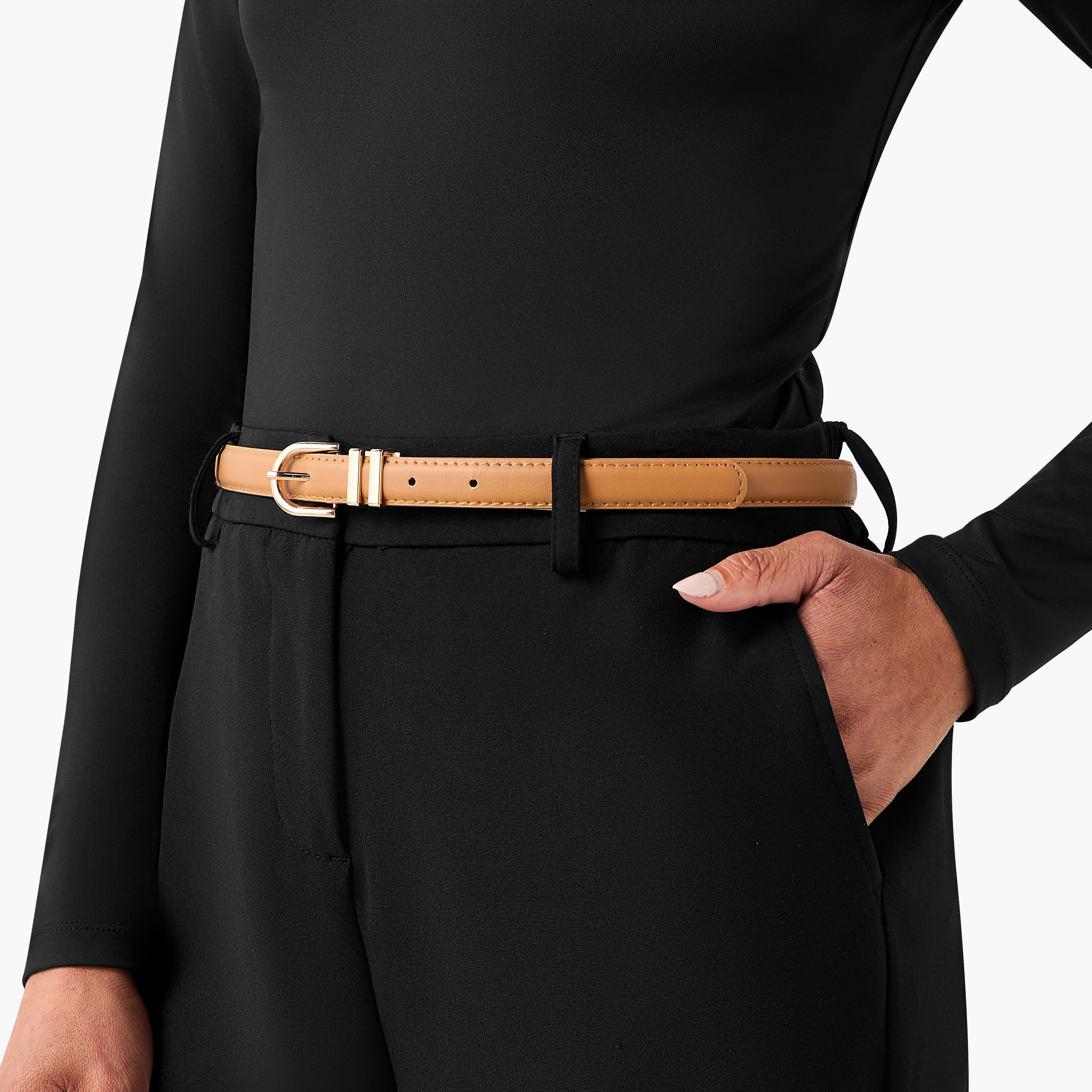 Pack of 2 Belt with Pin Buckle Closure-women-clothingaccessories-belts-image-2