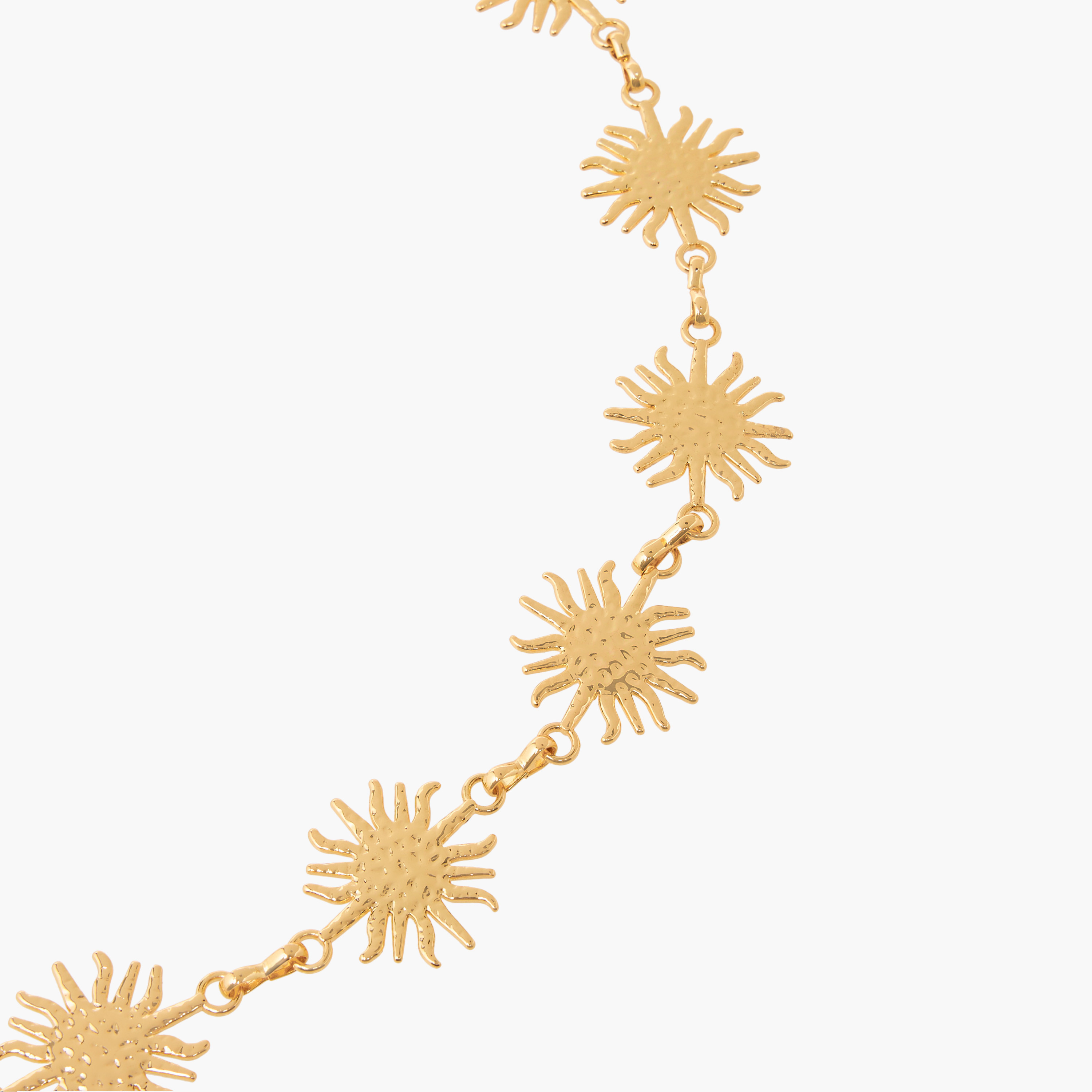 Gold Tone Sun Design Waist Belt with Lobster Clasp Closure-women-clothingaccessories-belts-image-4