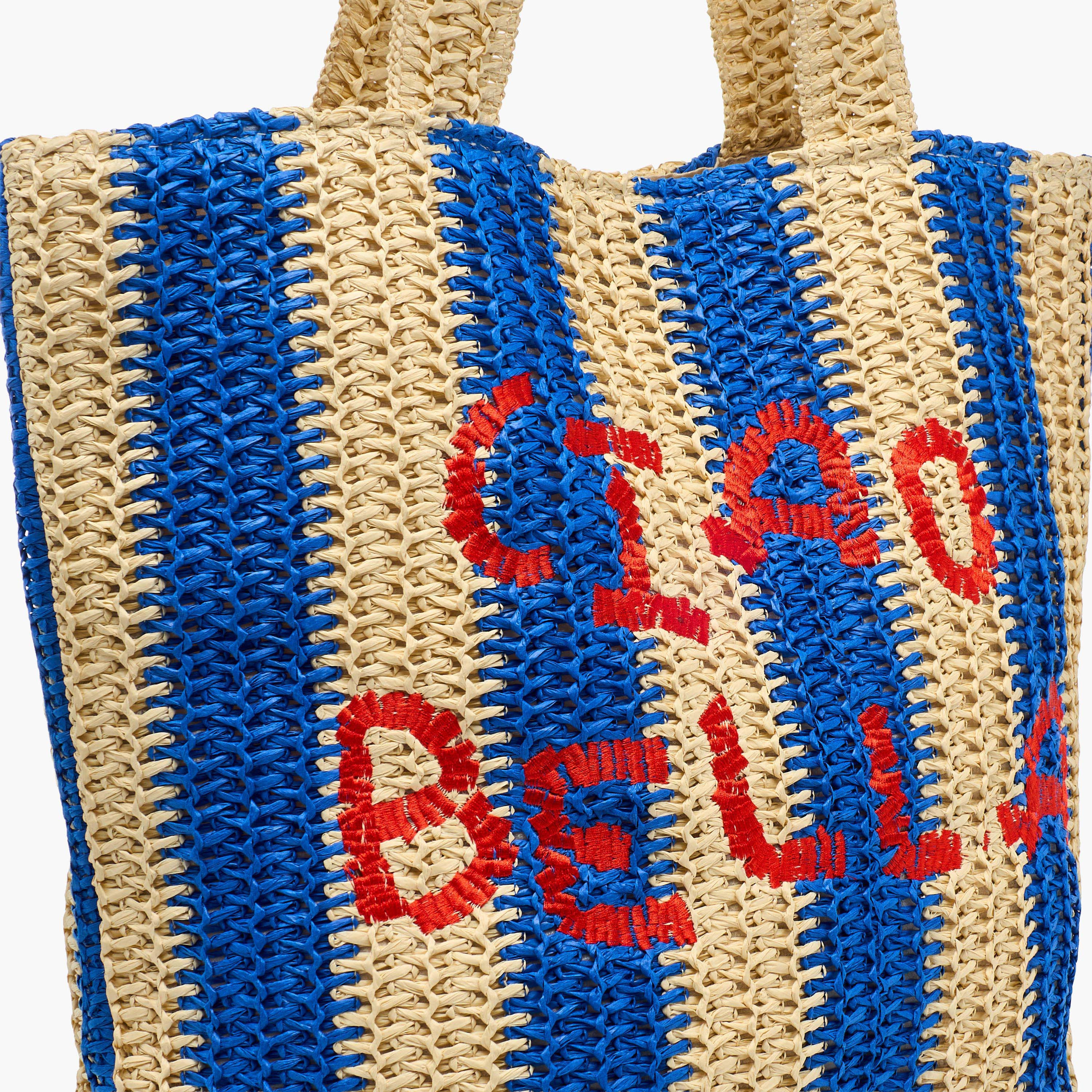 شنطة توتي مخططة بتطريز شعار بمقابض مزدوجة-women-bagsandwallets-handbags-image-5