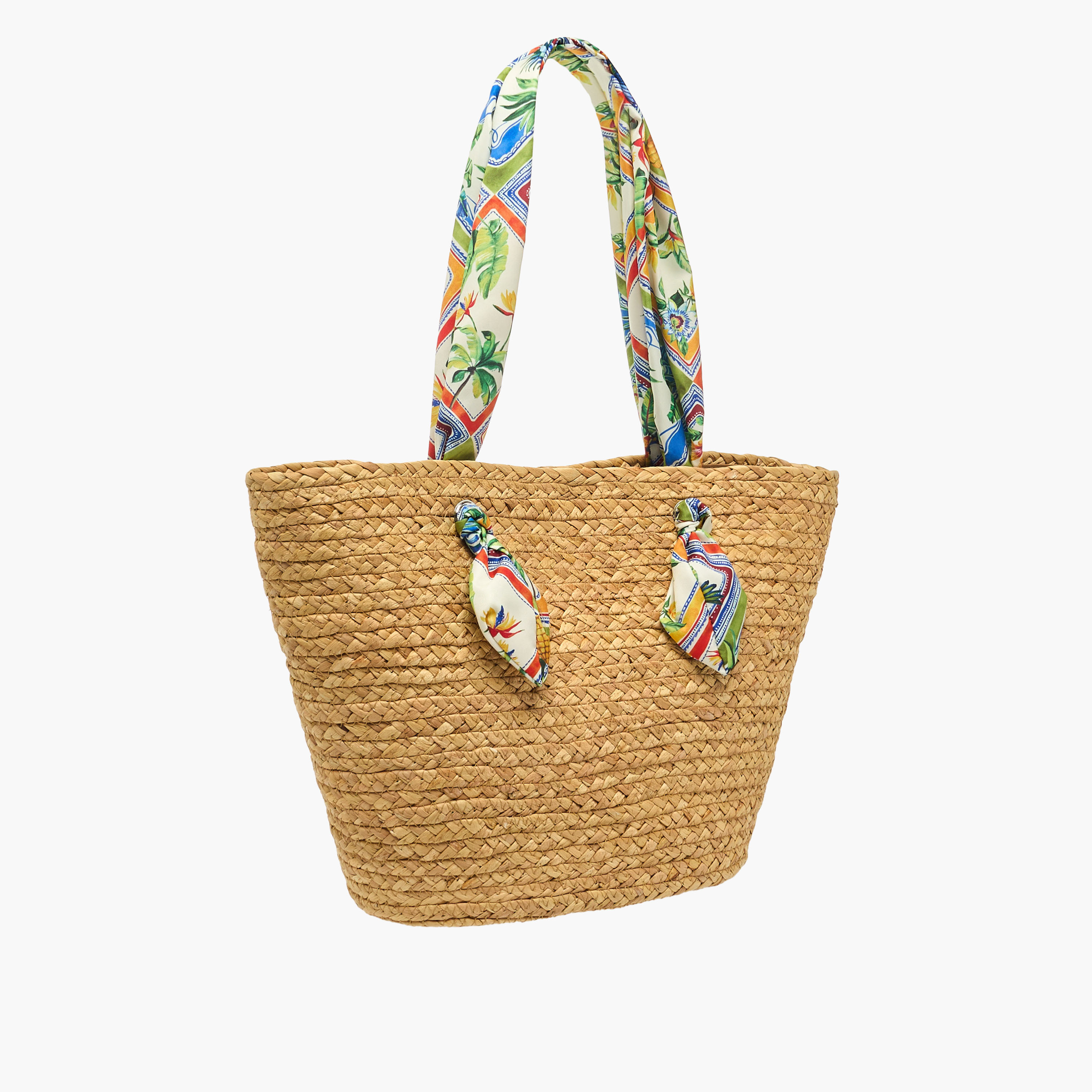 شنطة توتي بارزة الملمس بمقبض مزين بوشاح-women-bagsandwallets-handbags-image-4