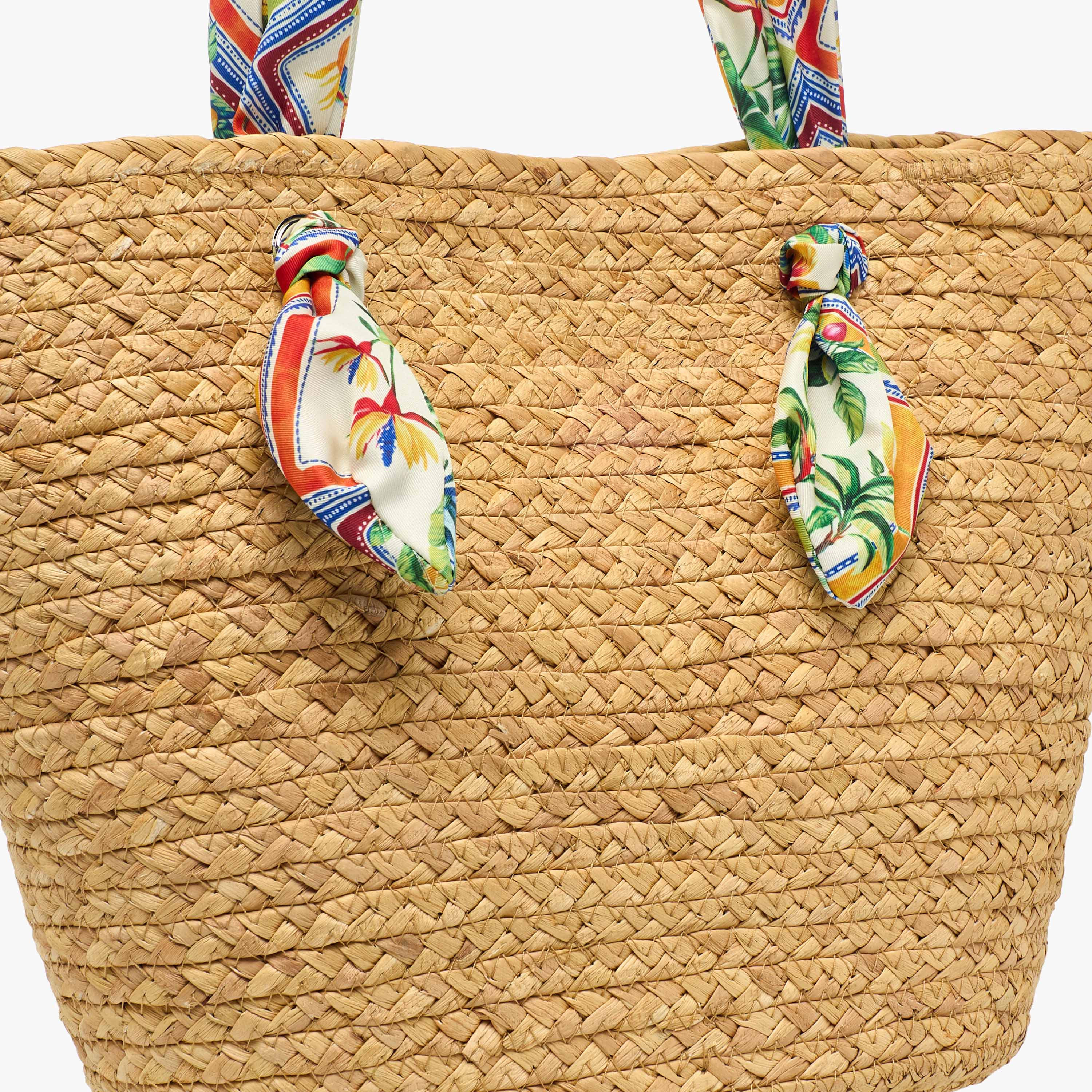 شنطة توتي بارزة الملمس بمقبض مزين بوشاح-women-bagsandwallets-handbags-image-5