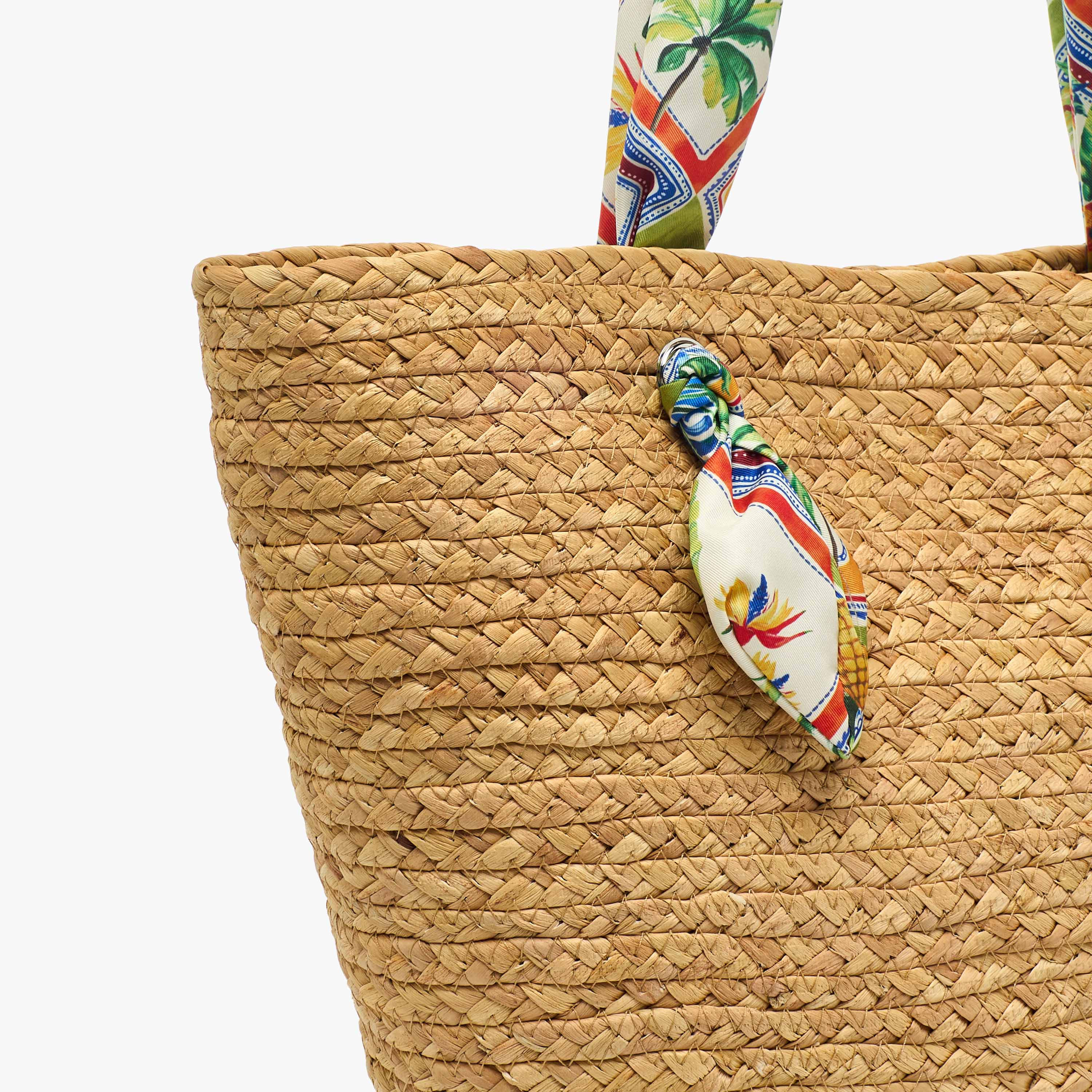 شنطة توتي بارزة الملمس بمقبض مزين بوشاح-women-bagsandwallets-handbags-image-6