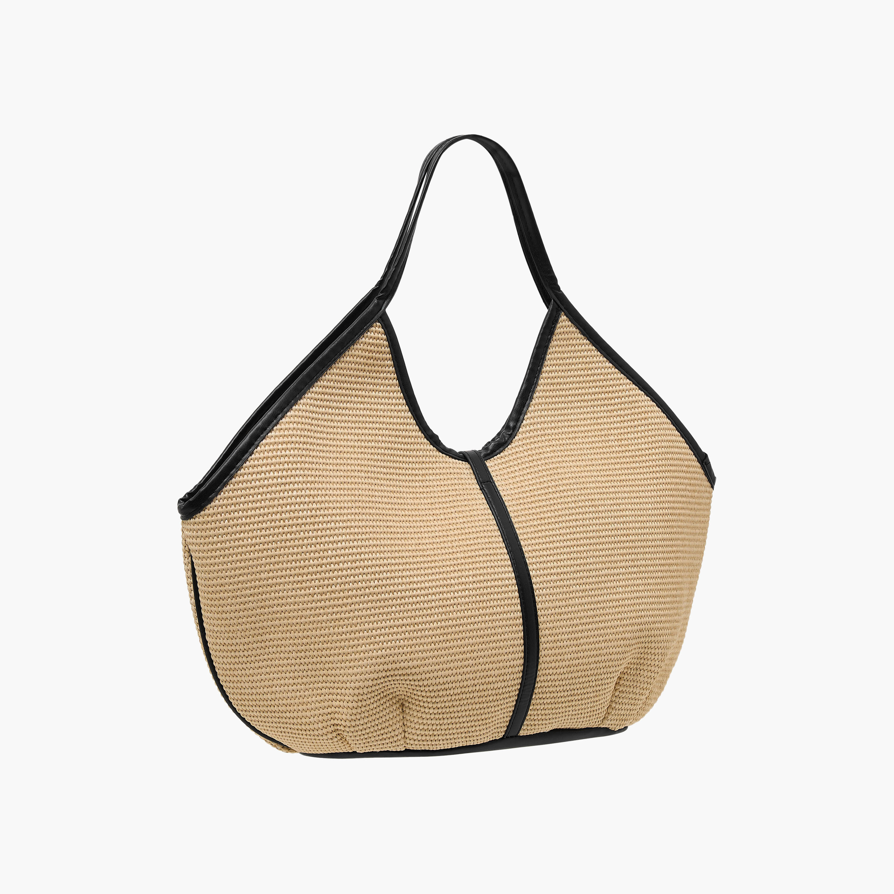 Textured Tote Bag with Double Handle-women-bagsandwallets-handbags-image-4