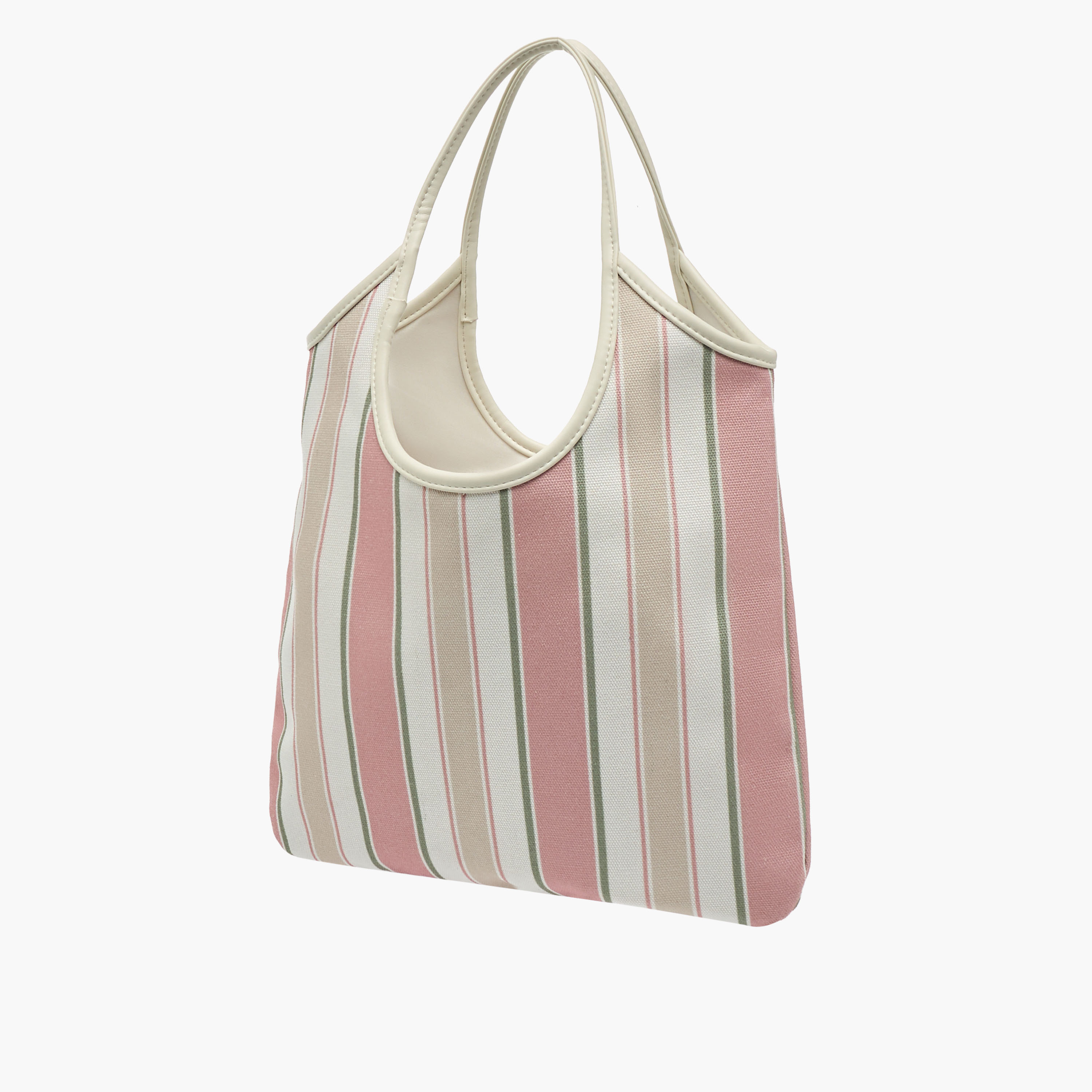 شنطة توتي شاطئ قماش مخططة بمقابض مزدوجة-women-bagsandwallets-handbags-image-3