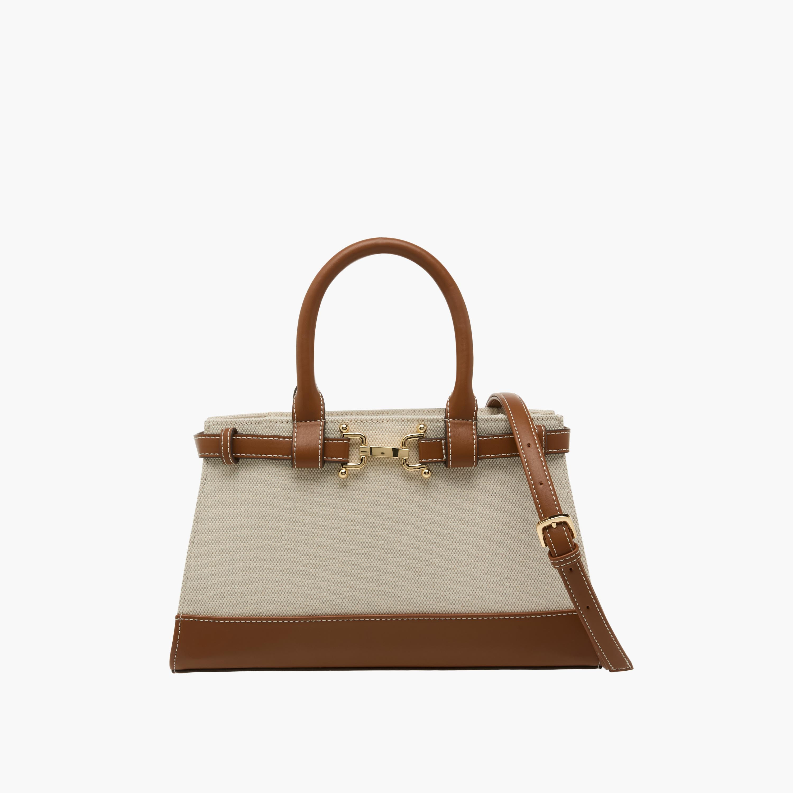 شنطة توتي بارزة الملمس مع زينة معدنية لجام-women-bagsandwallets-handbags-image-1