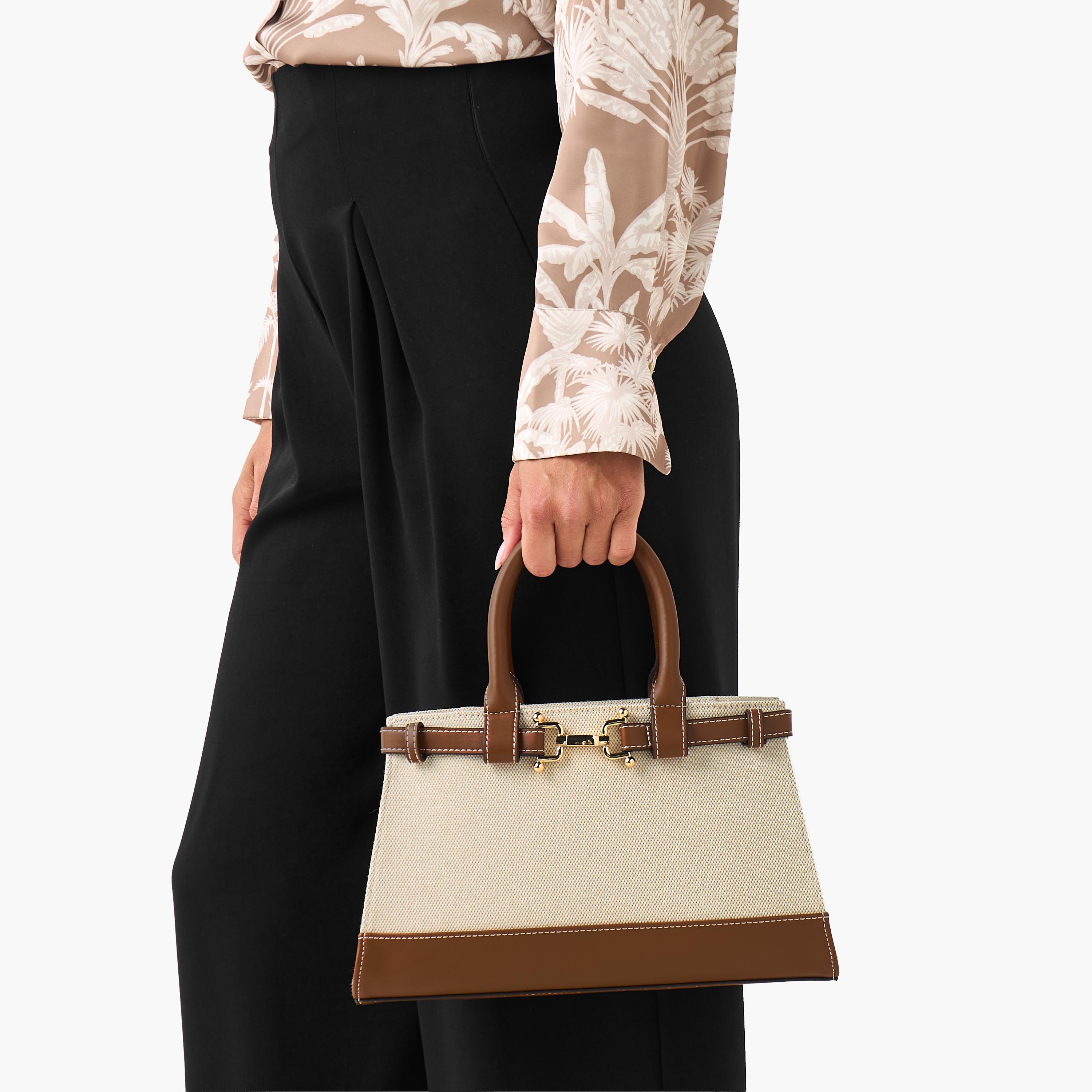 شنطة توتي بارزة الملمس مع زينة معدنية لجام-women-bagsandwallets-handbags-image-4