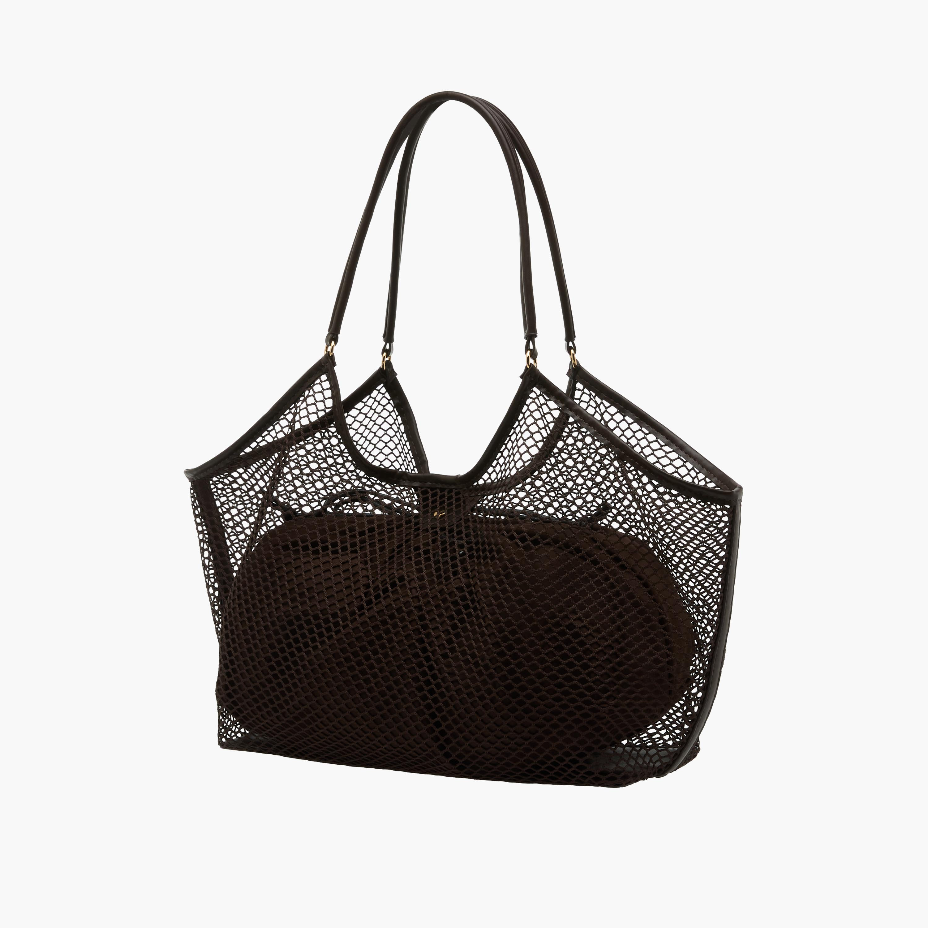 Mesh Tote Bag with Drawstring Closure Pouch-women-bagsandwallets-handbags-image-3