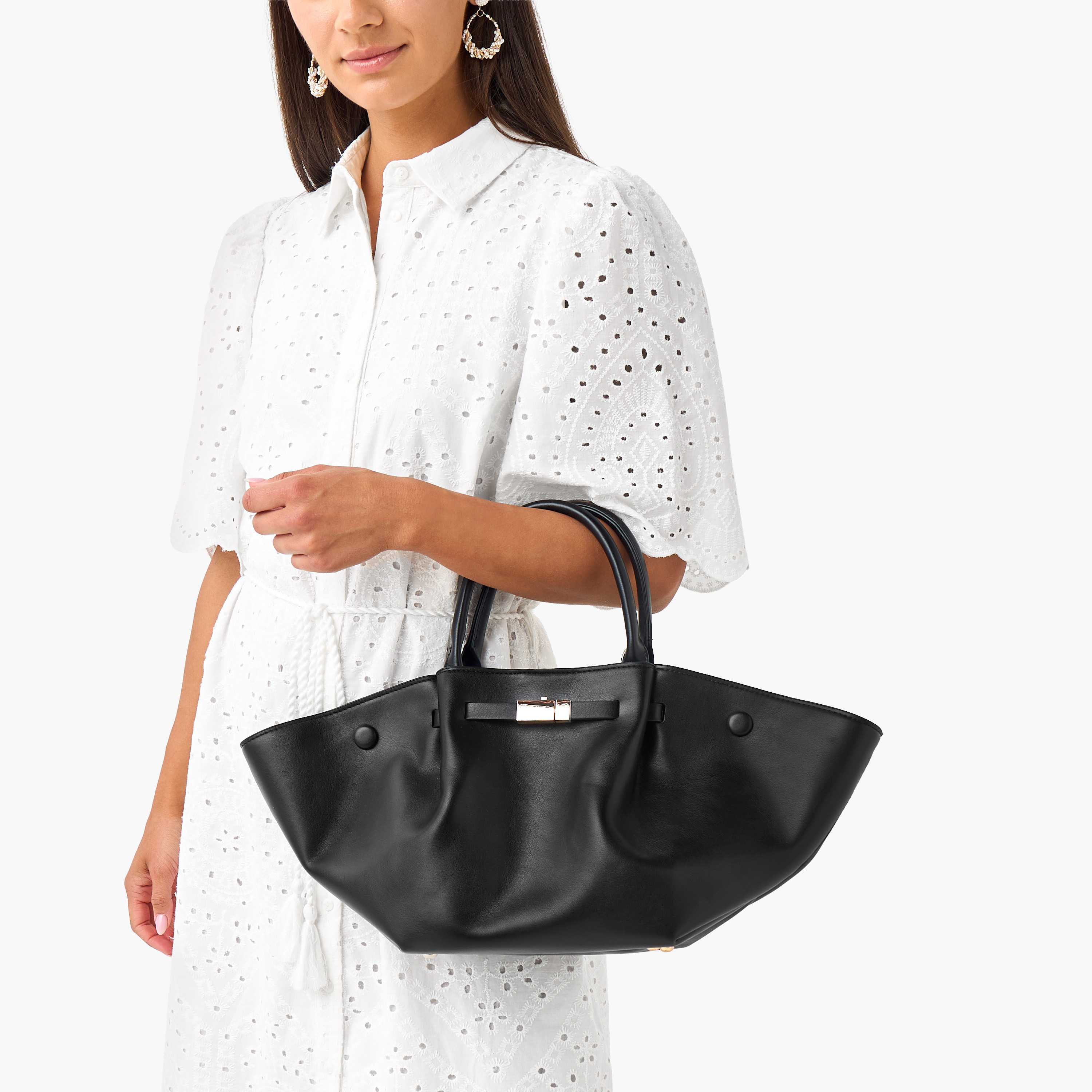 شنطة توت بتصميم مجمّع مع حزام قابل للتعديل-women-bagsandwallets-handbags-image-2