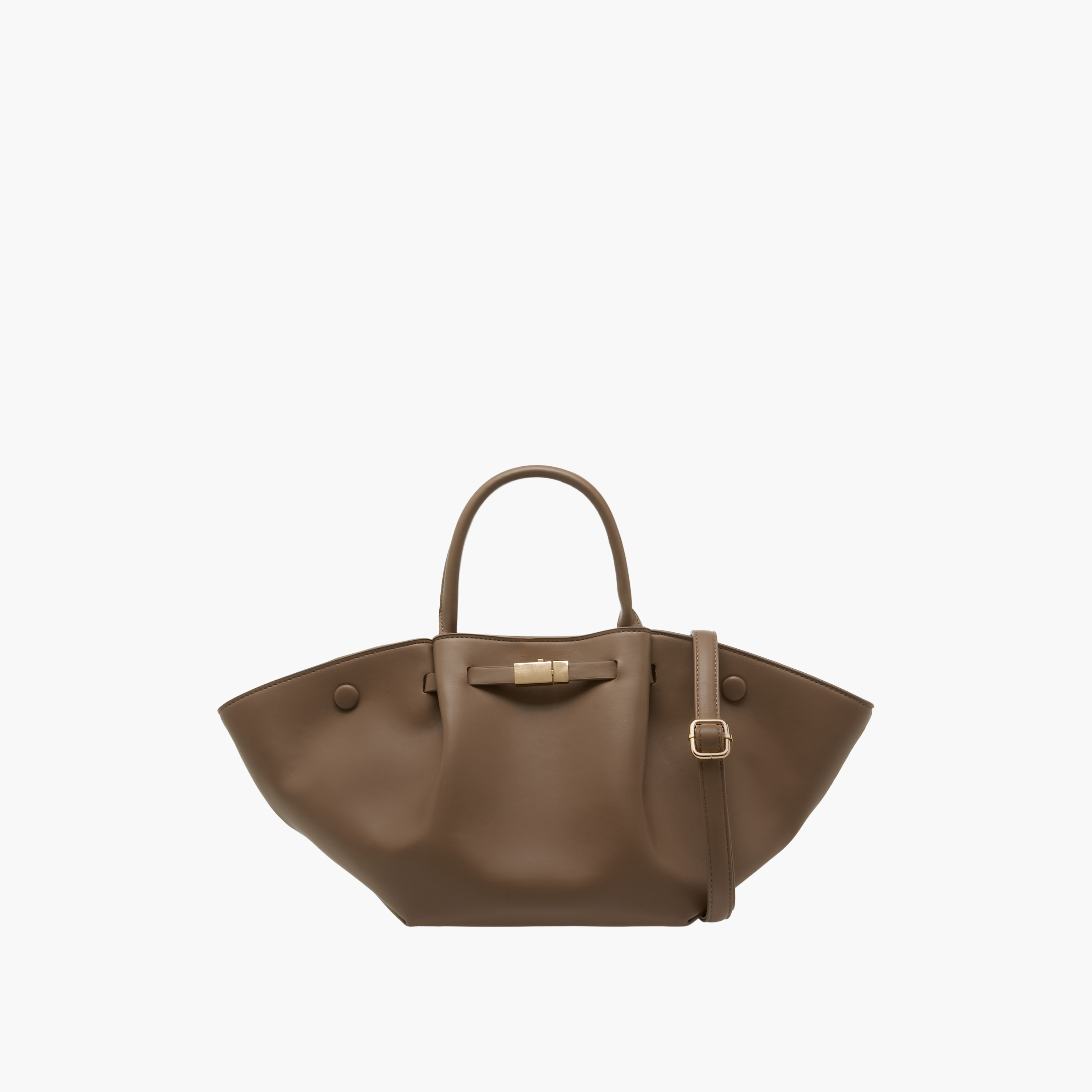 Pinched Tote Bag with Adjustable Strap-women-bagsandwallets-handbags-image-1