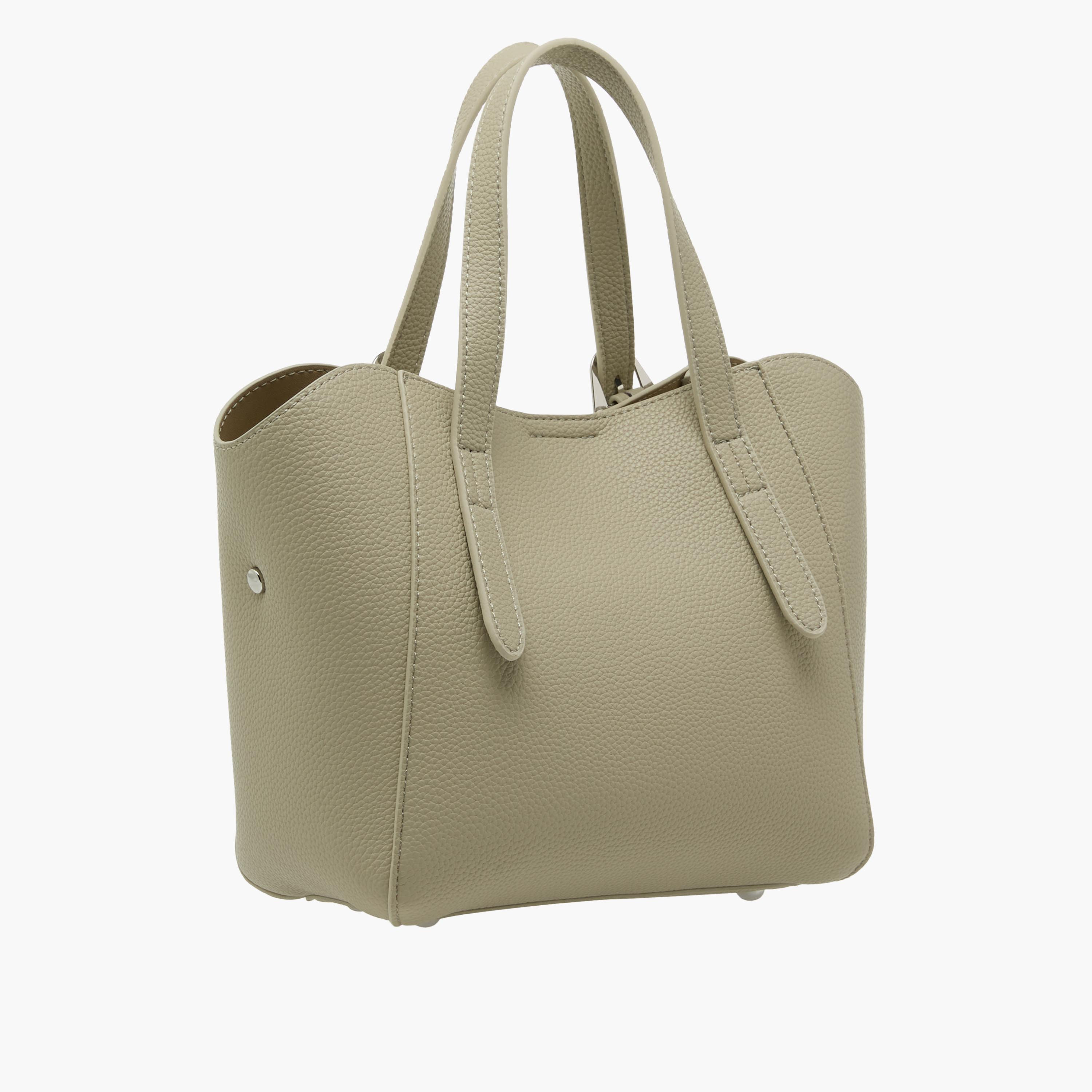 Textured Buckle Detail Tote Bag with Detachable Strap-women-bagsandwallets-handbags-image-5