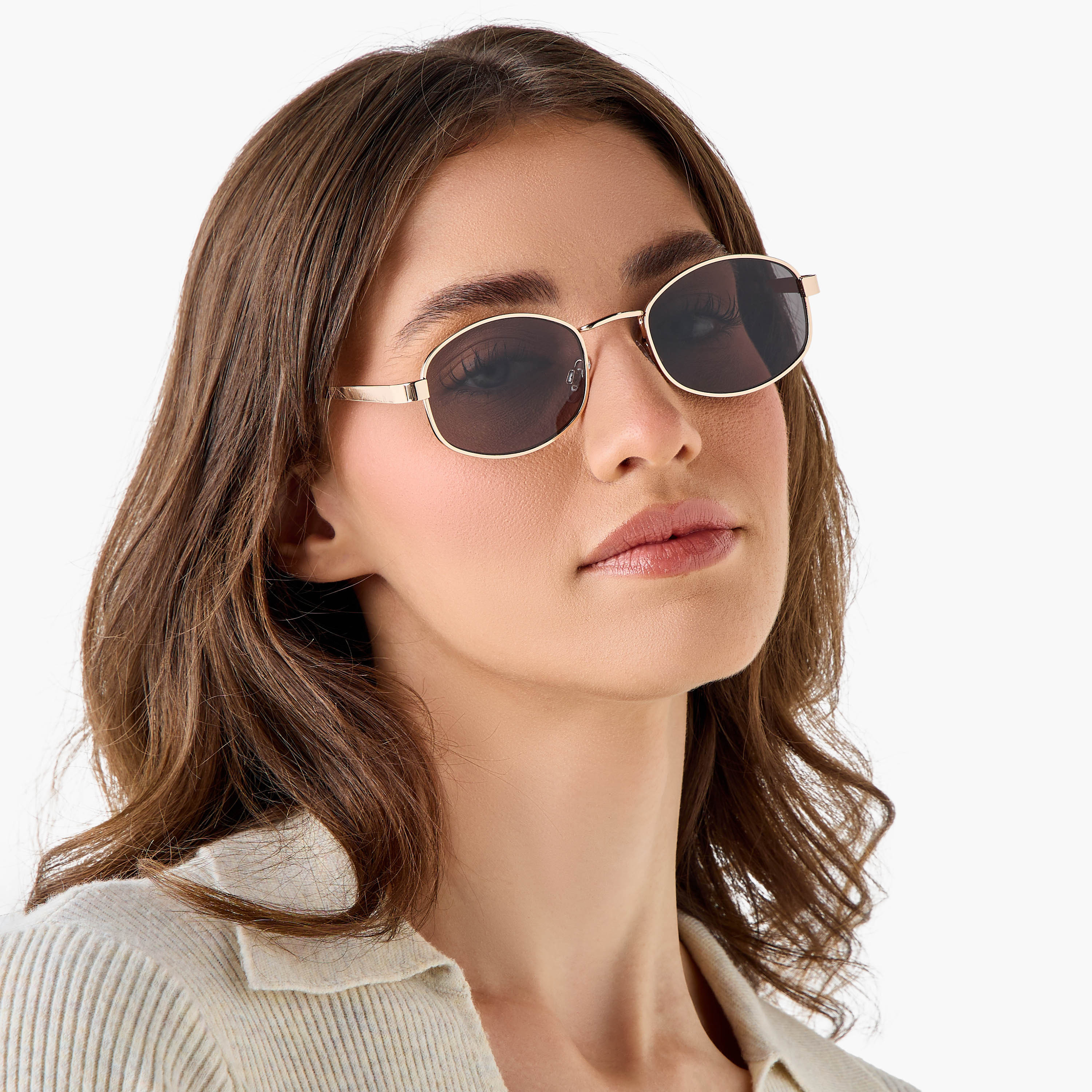 Sunglasses Hexagonal UV Protection Black Lens-women-sunglasses-image-2