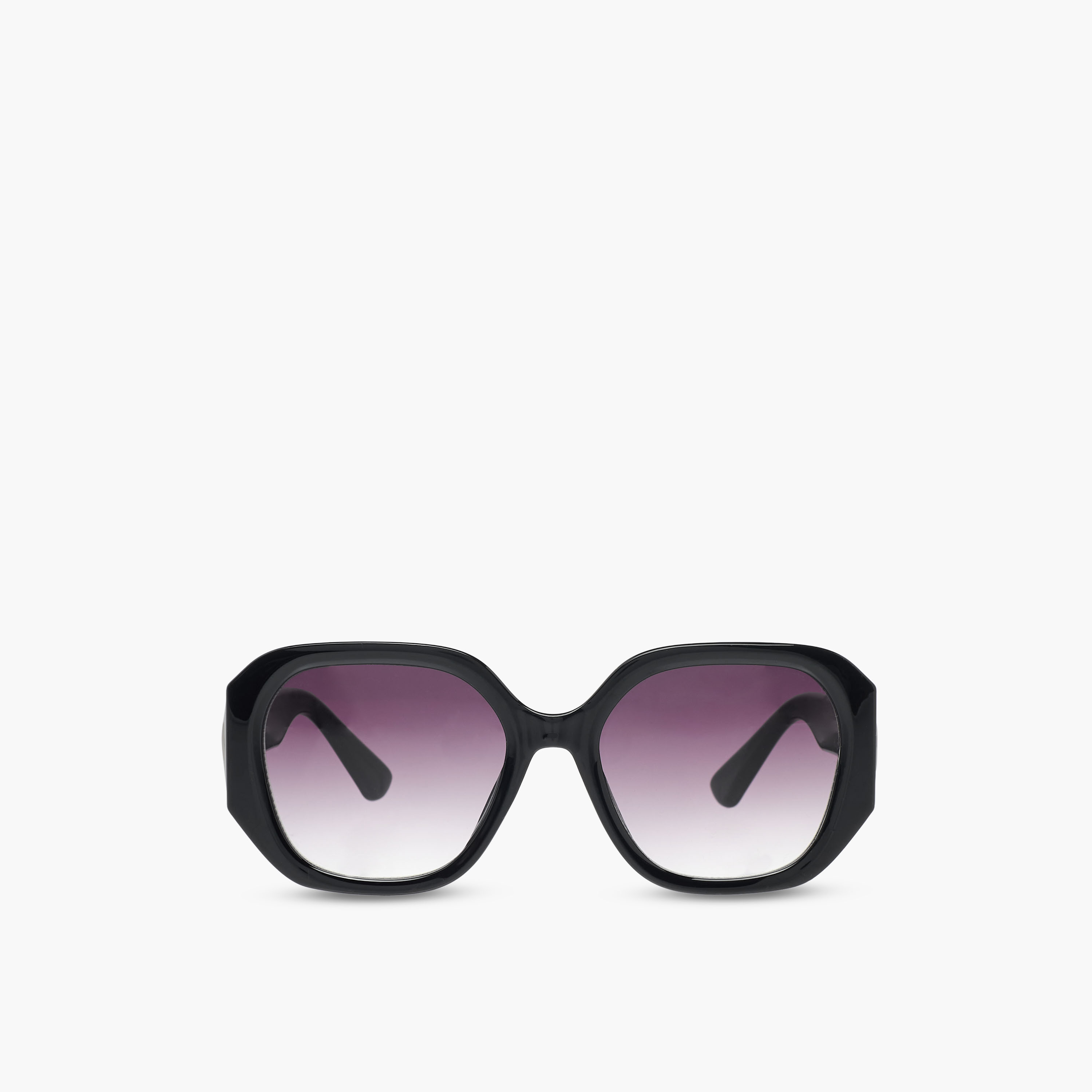 Sunglasses Hexagonal UV Protection Black Lens-women-sunglasses-image-3