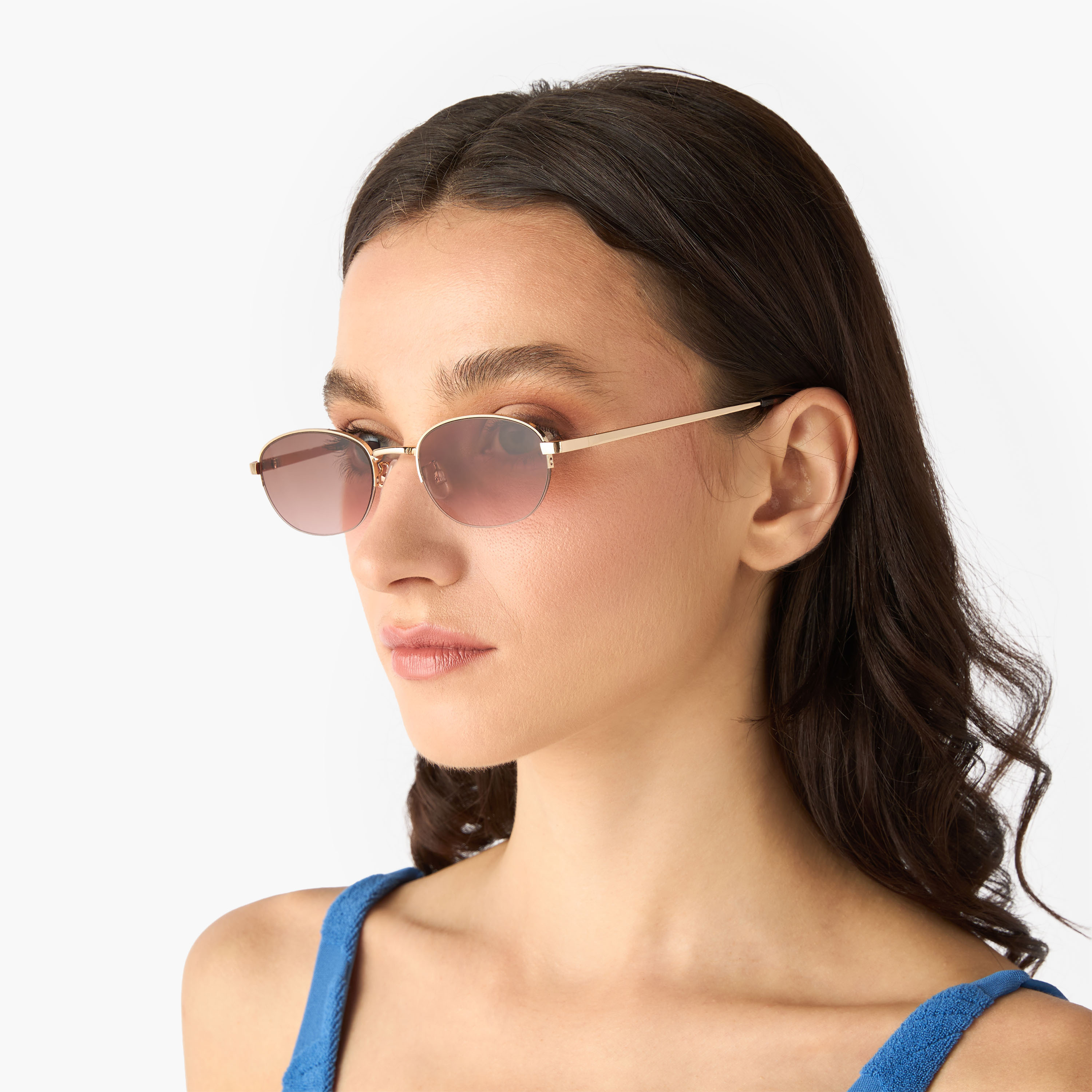 Sunglasses Oval UV Protection Brown Lens-women-sunglasses-image-2