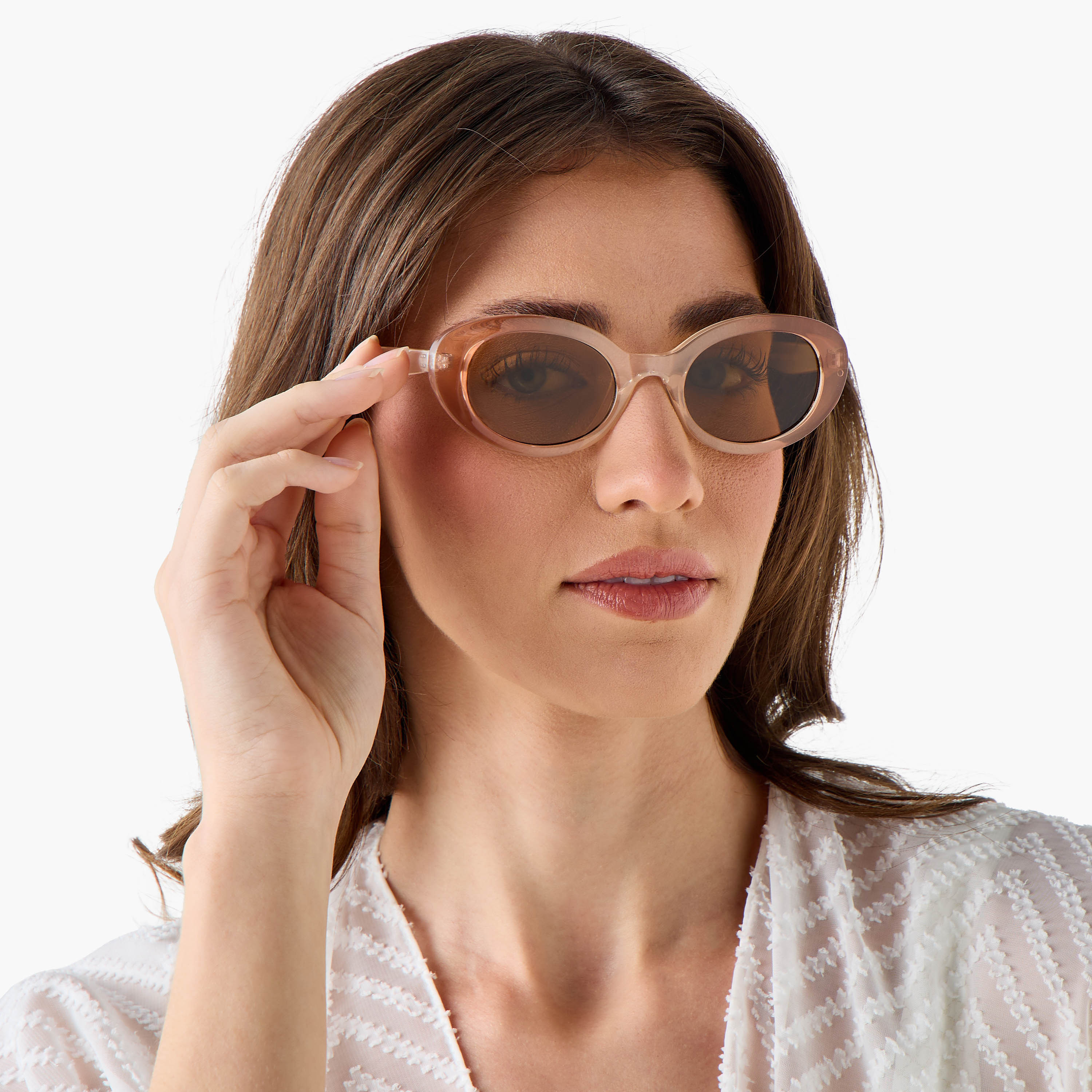 Sunglasses Oval UV Protection Brown Lens-women-sunglasses-image-2