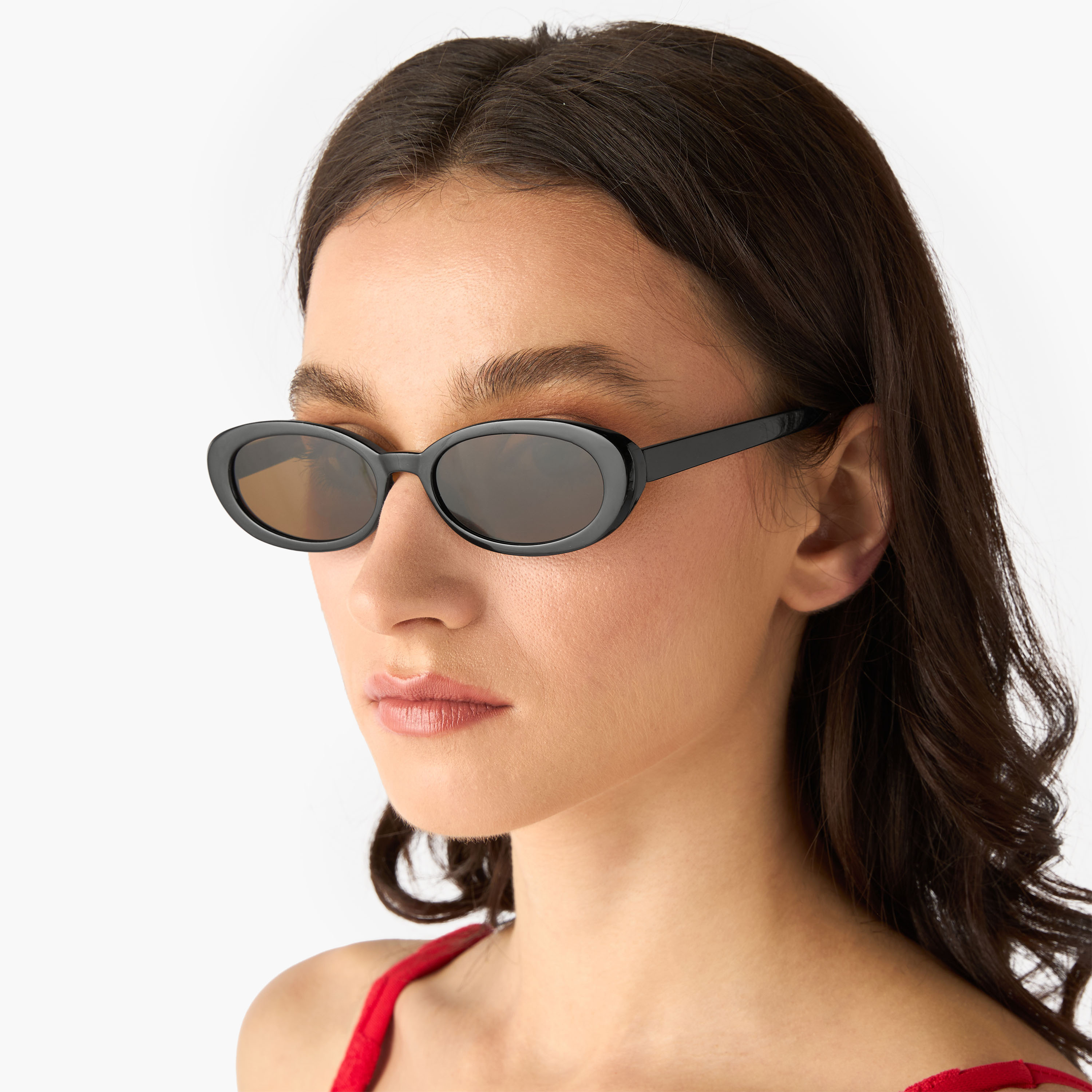 Sunglasses Oval UV Protection Brown Lens-women-sunglasses-image-2