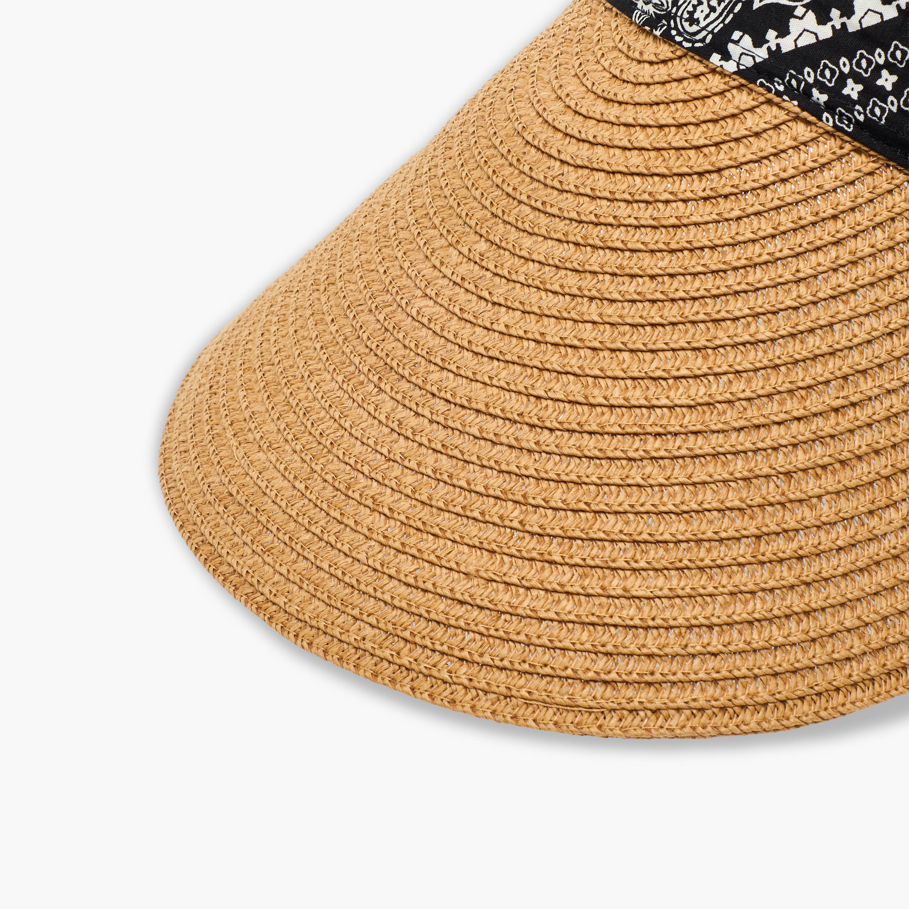 قبعة واقية بارزة الملمس بزينة باندانا-women-clothingaccessories-capsandhats-image-2