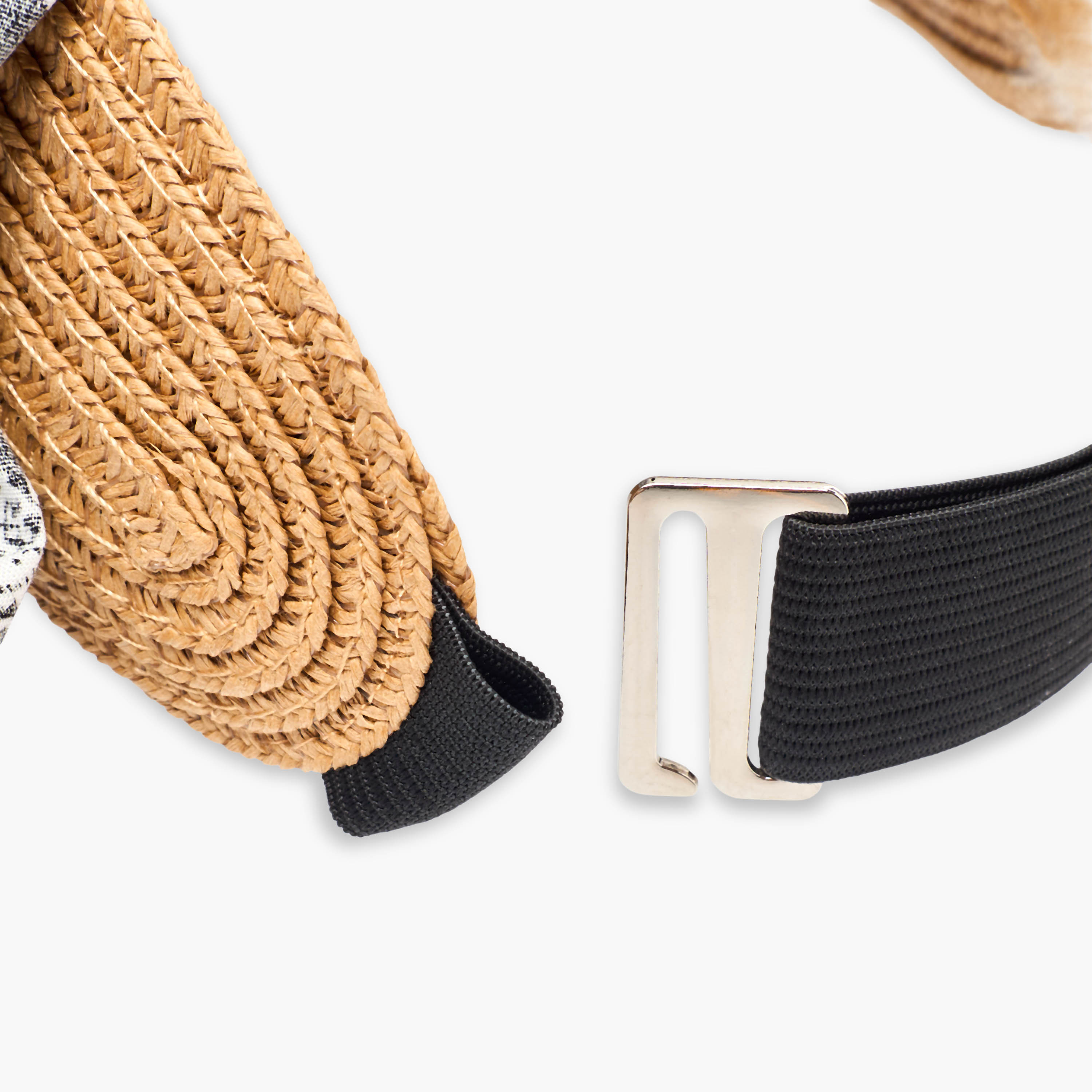 قبعة واقية بارزة الملمس بزينة باندانا-women-clothingaccessories-capsandhats-image-1