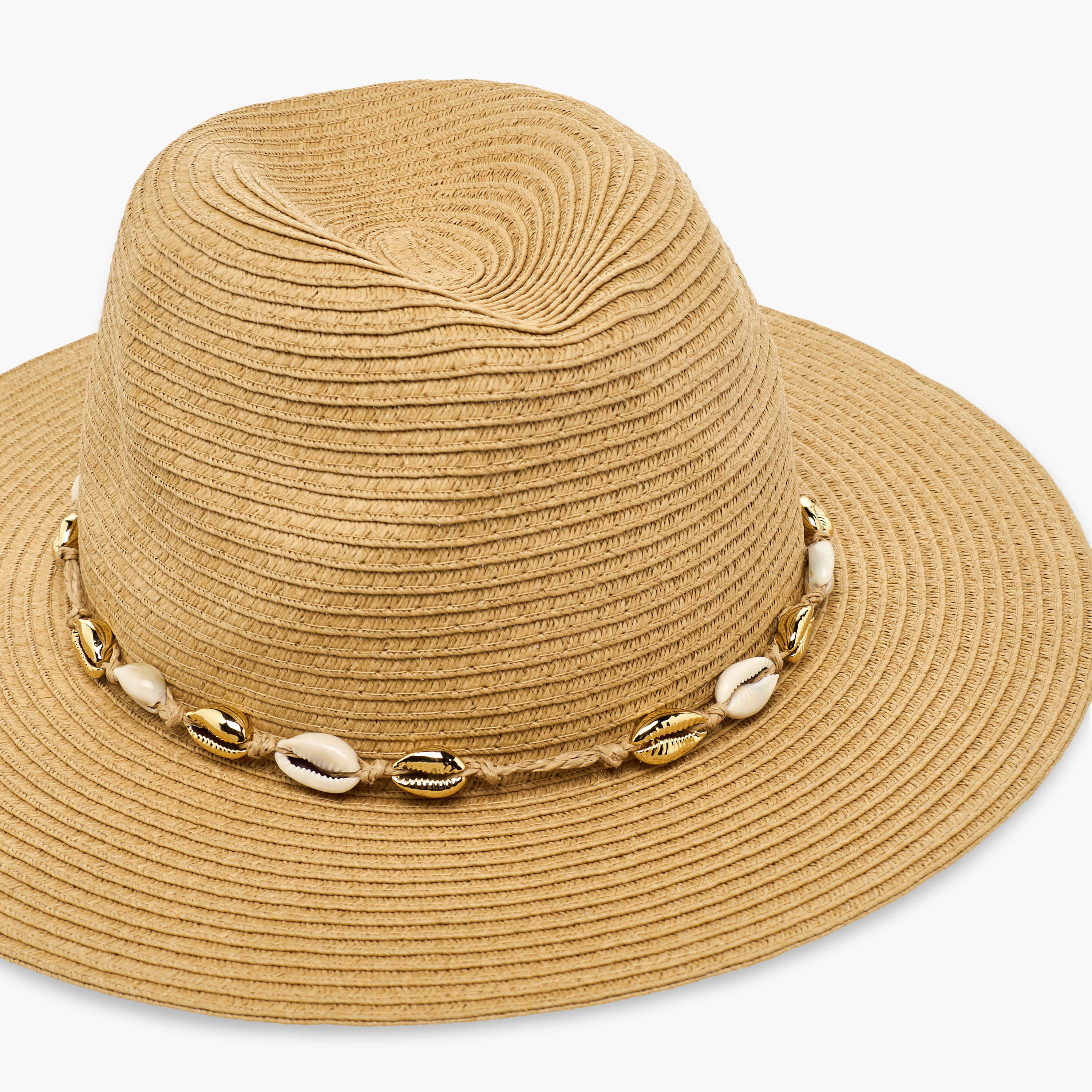 قبعة قش بزينة صدف-women-clothingaccessories-capsandhats-image-4