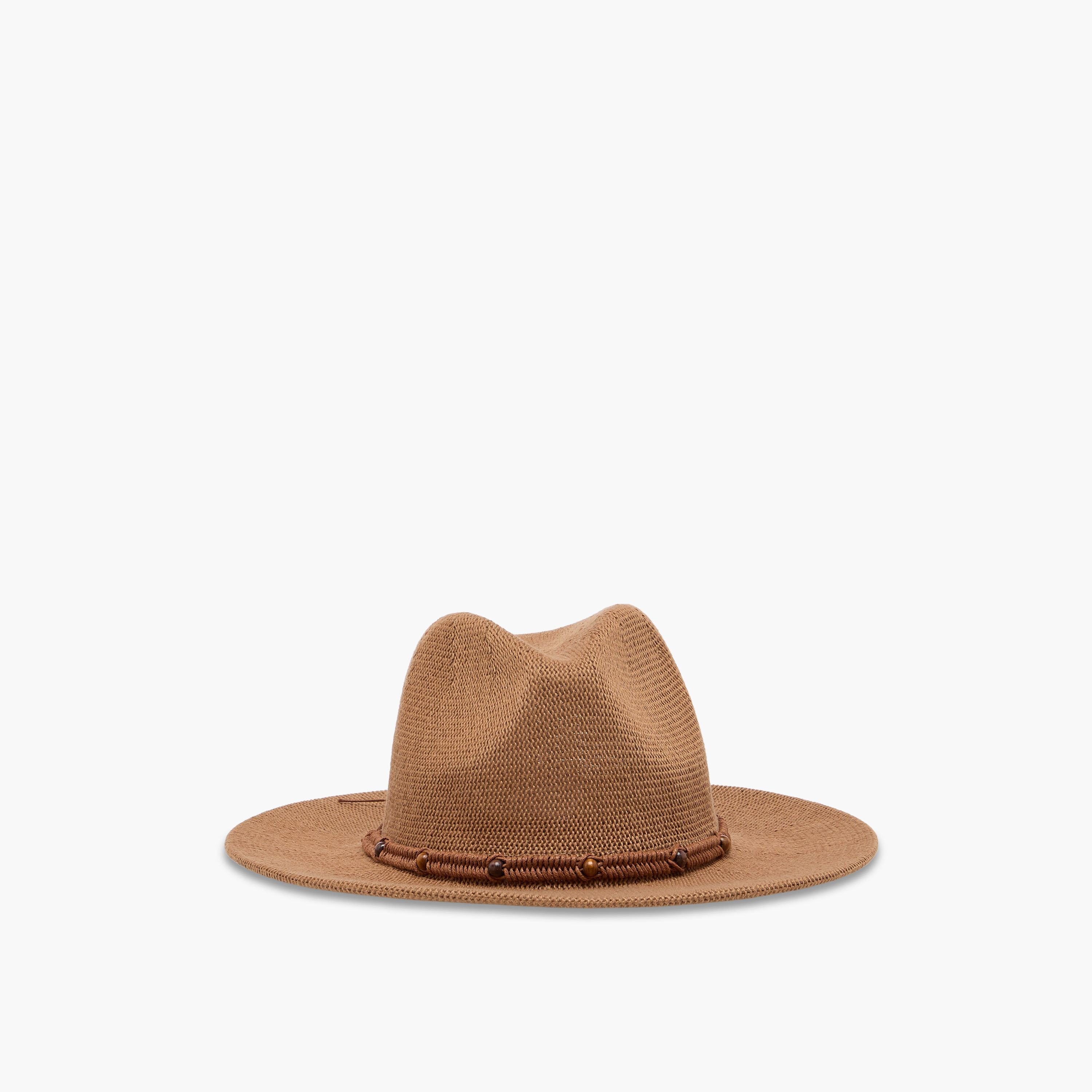 Straw Fedora Hat with Bead Trim-women-clothingaccessories-capsandhats-image-1
