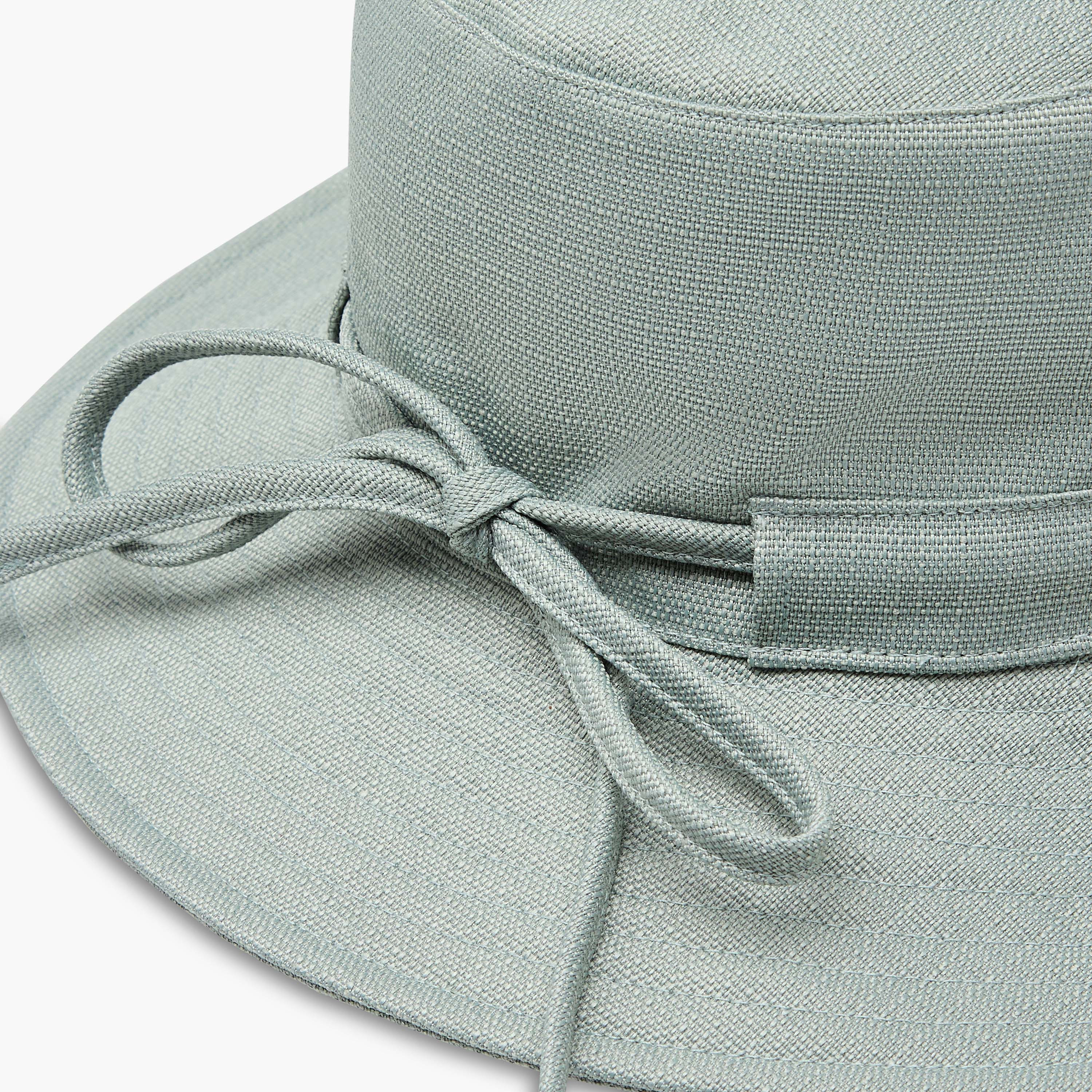 Textured Hat with Bow Tie-Up-women-clothingaccessories-capsandhats-image-4
