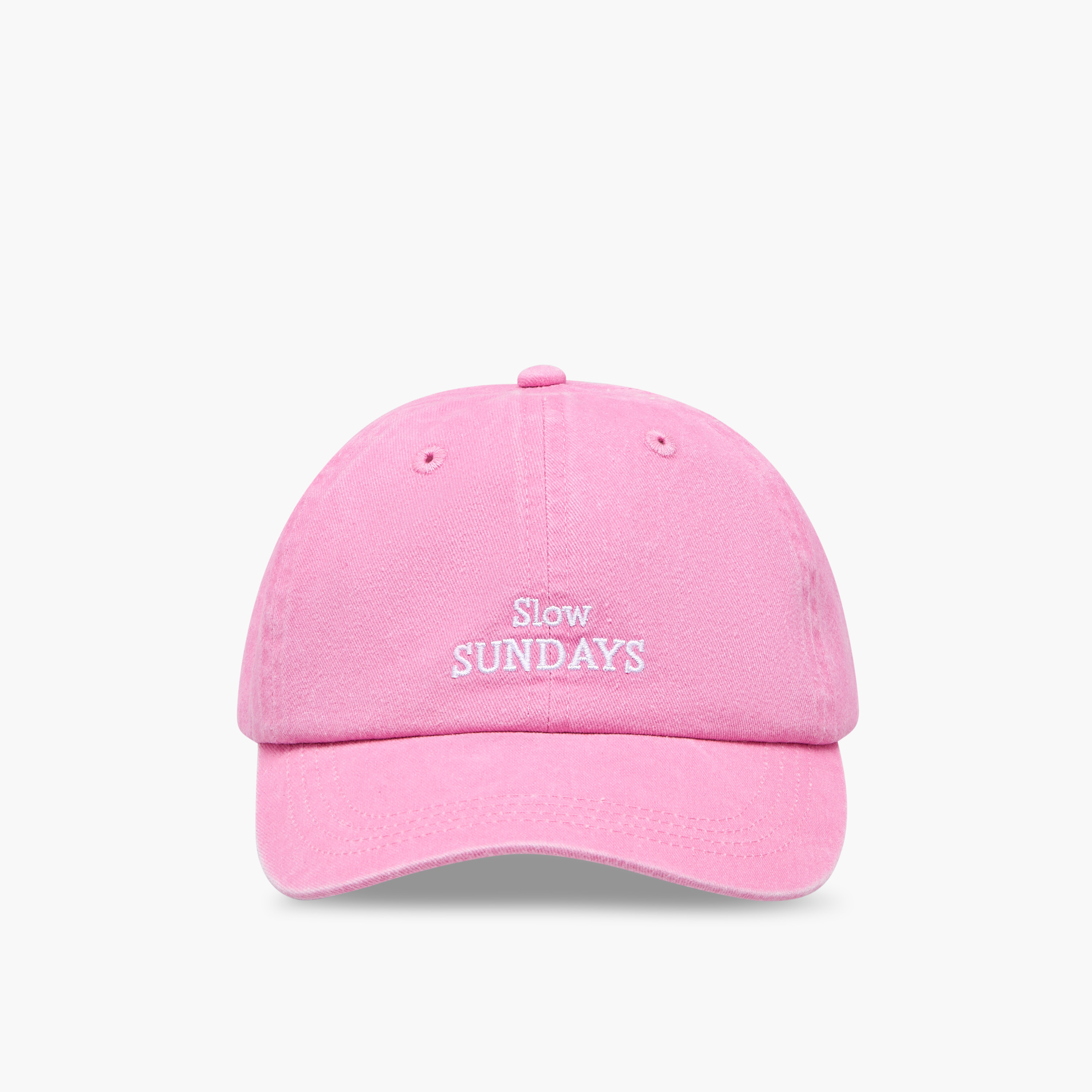 Embroidered Cap with Buckle Strap Closure-women-clothingaccessories-capsandhats-image-1