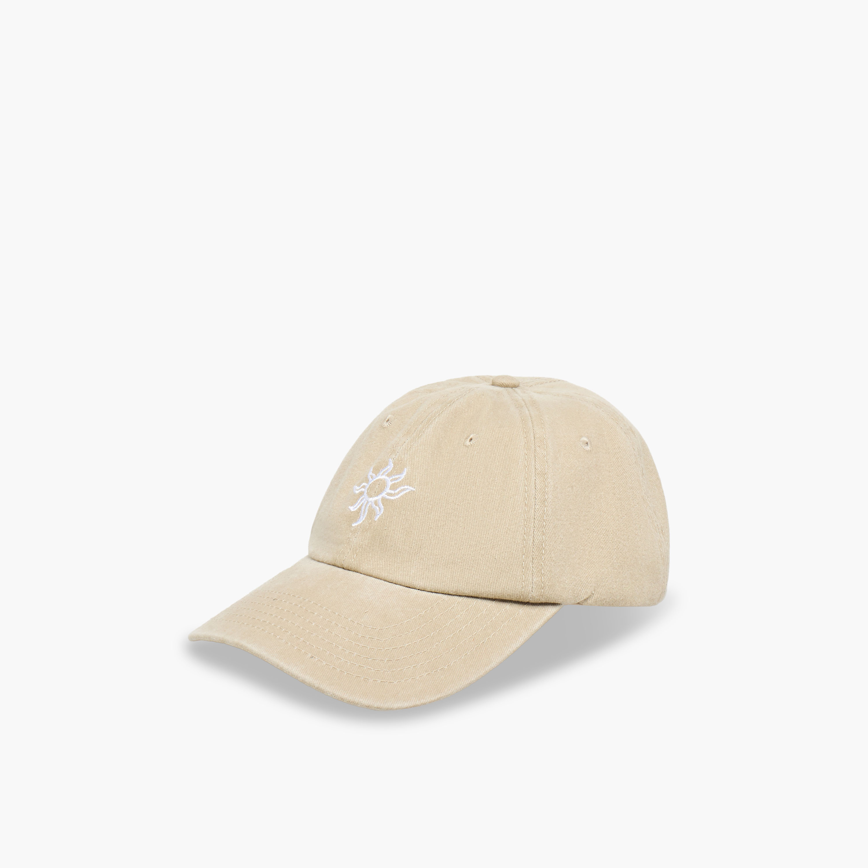 Embroidered Cap with Buckled Strap Closure-women-clothingaccessories-capsandhats-image-3