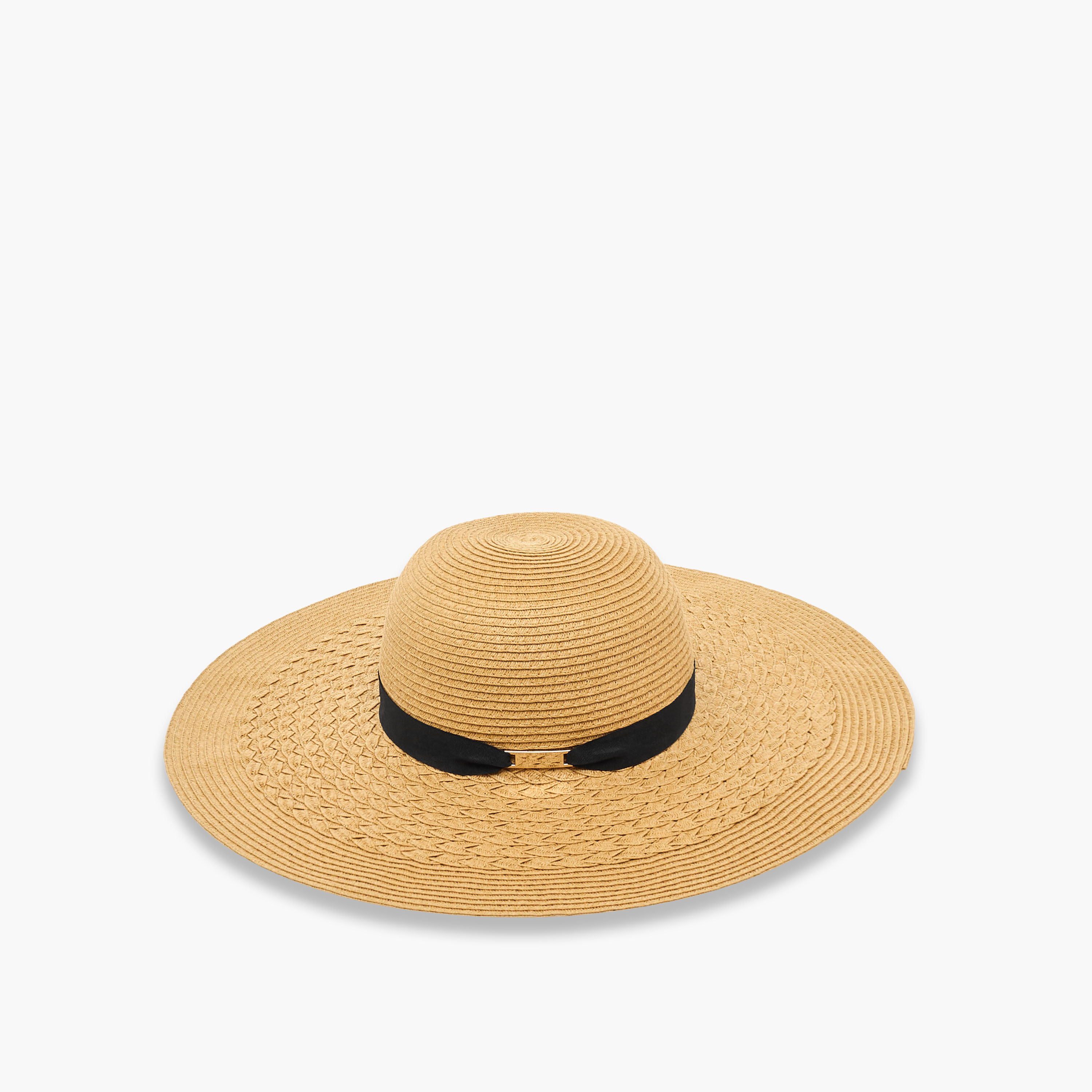 Wide Brim Straw Hat with Ribbon Accent-women-clothingaccessories-capsandhats-image-3
