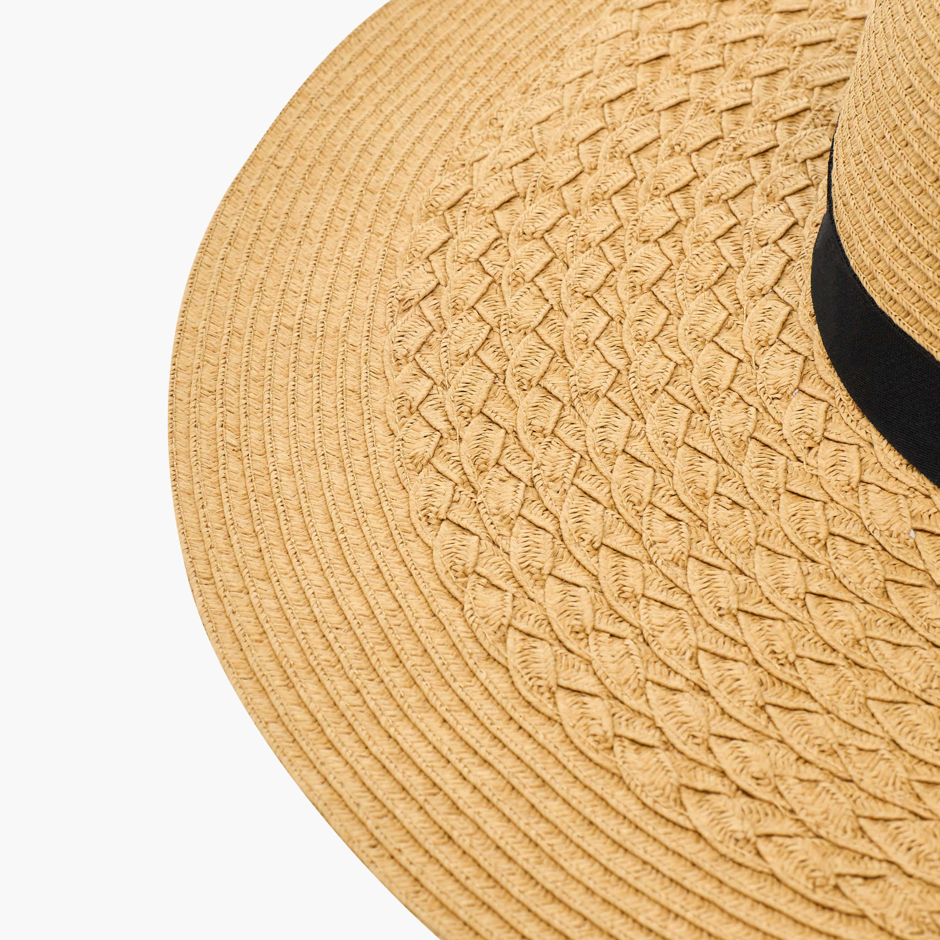 Wide Brim Straw Hat with Ribbon Accent-women-clothingaccessories-capsandhats-image-5