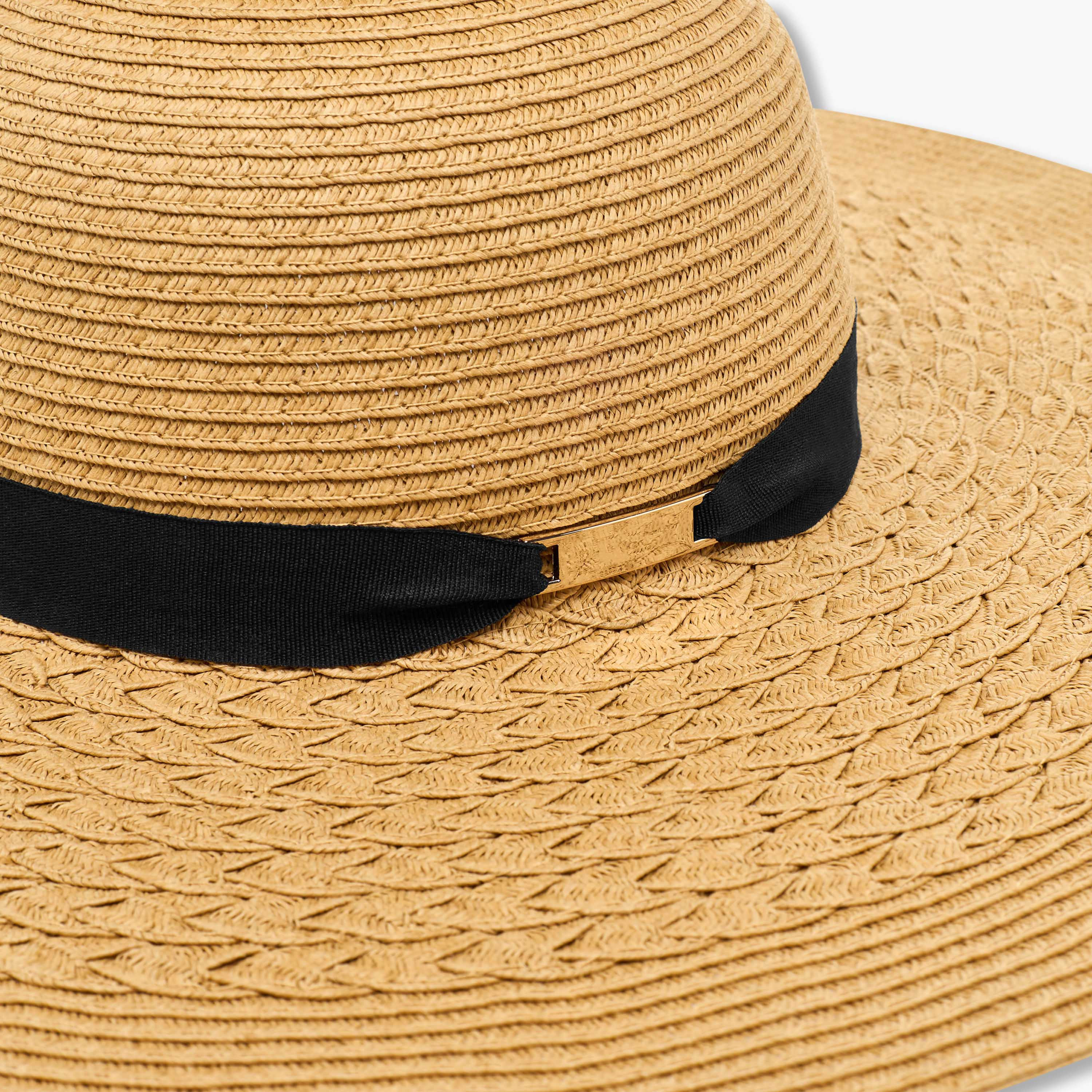 Wide Brim Straw Hat with Ribbon Accent-women-clothingaccessories-capsandhats-image-7