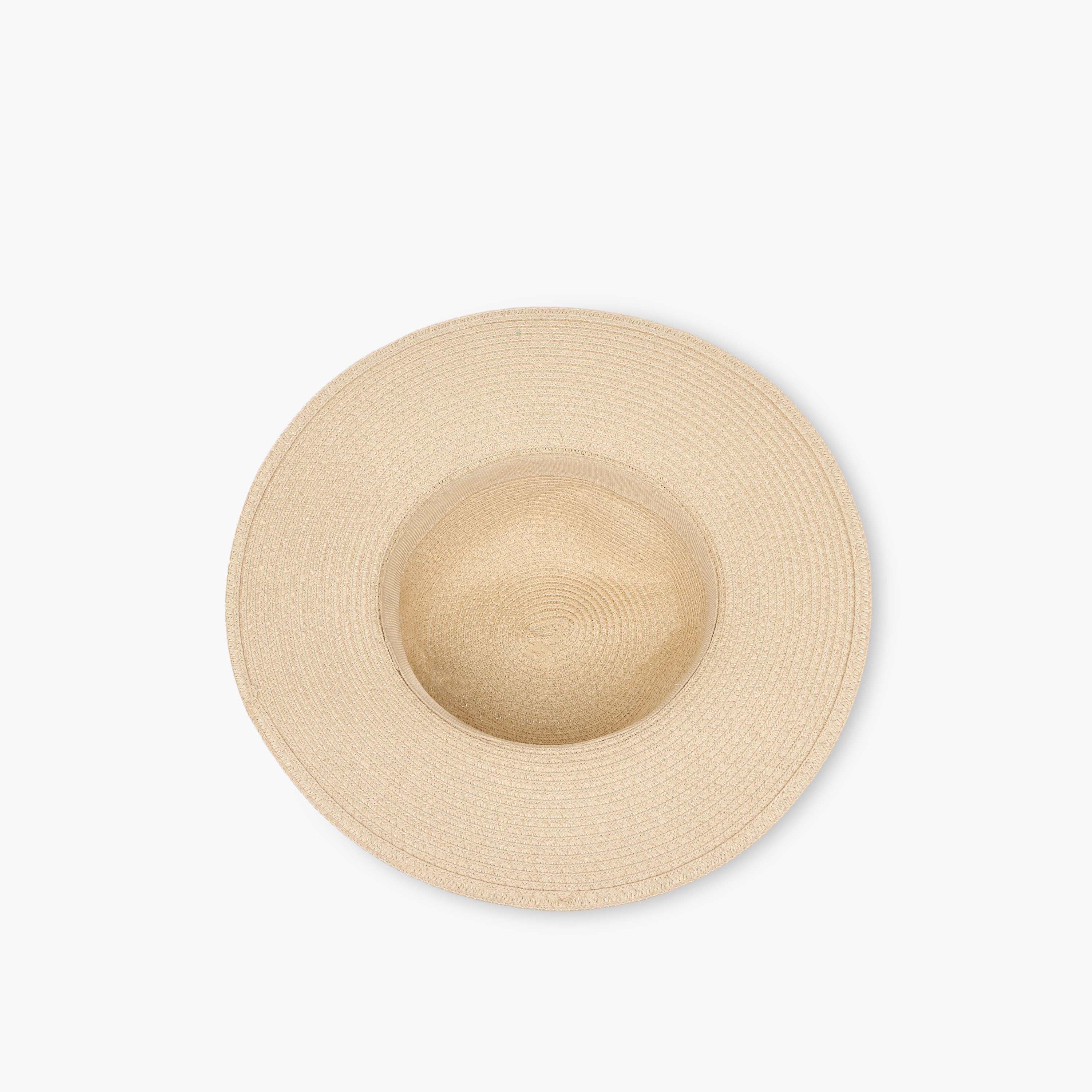 قبعة قش بحزام فيدورا-women-clothingaccessories-capsandhats-image-1