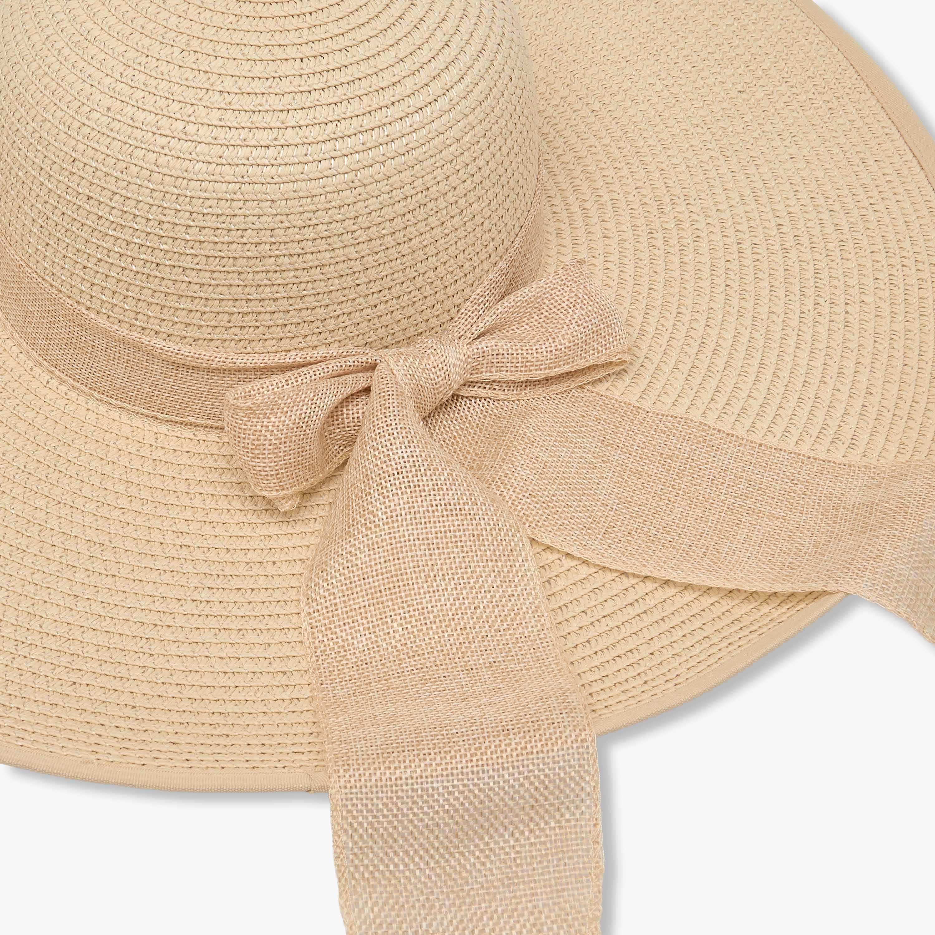 Wide Brim Hat with Bow-women-clothingaccessories-capsandhats-image-4