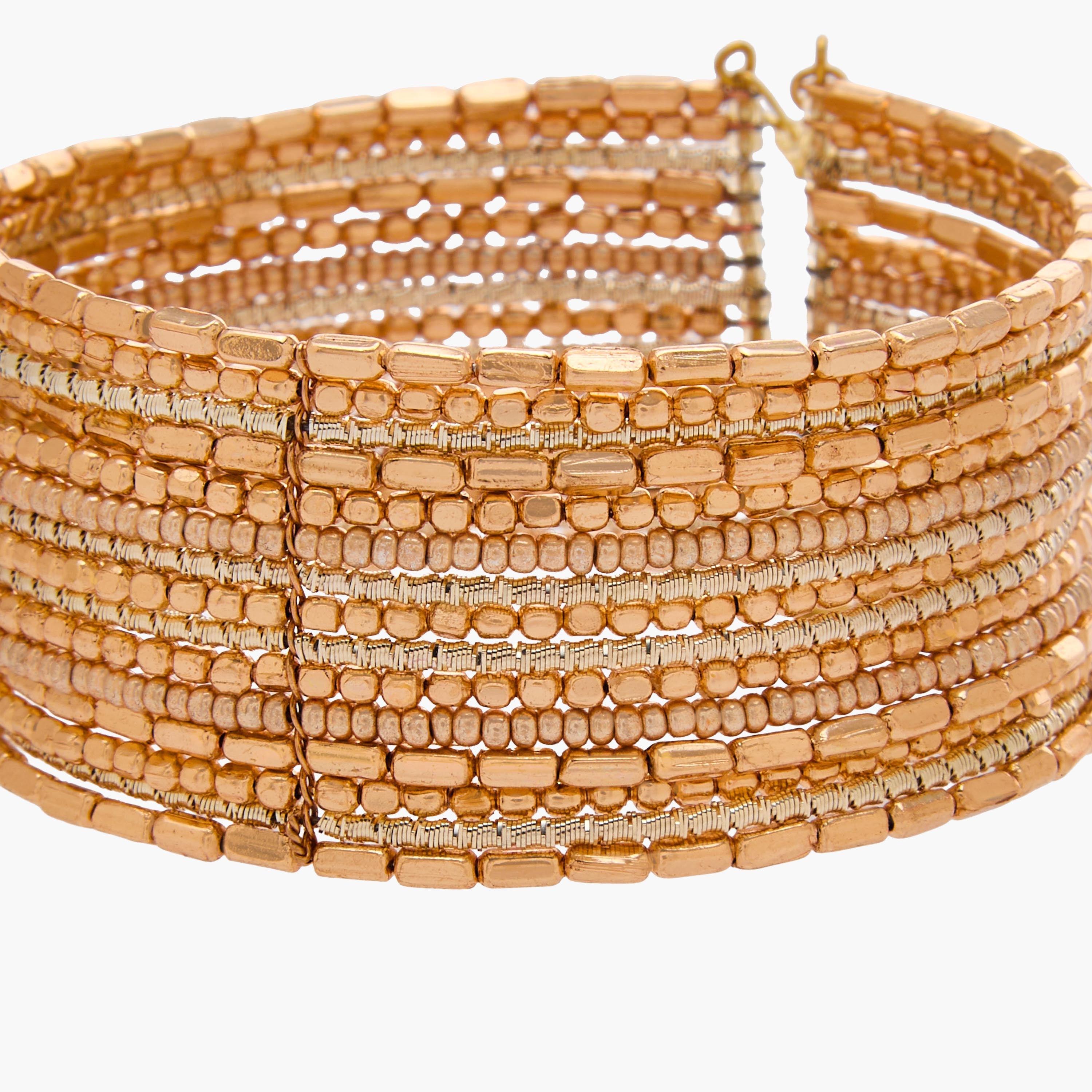 Gold Tone Beaded Cuff Bracelet-women-watchesandjewellery-jewellery-banglesandbracelets-image-4