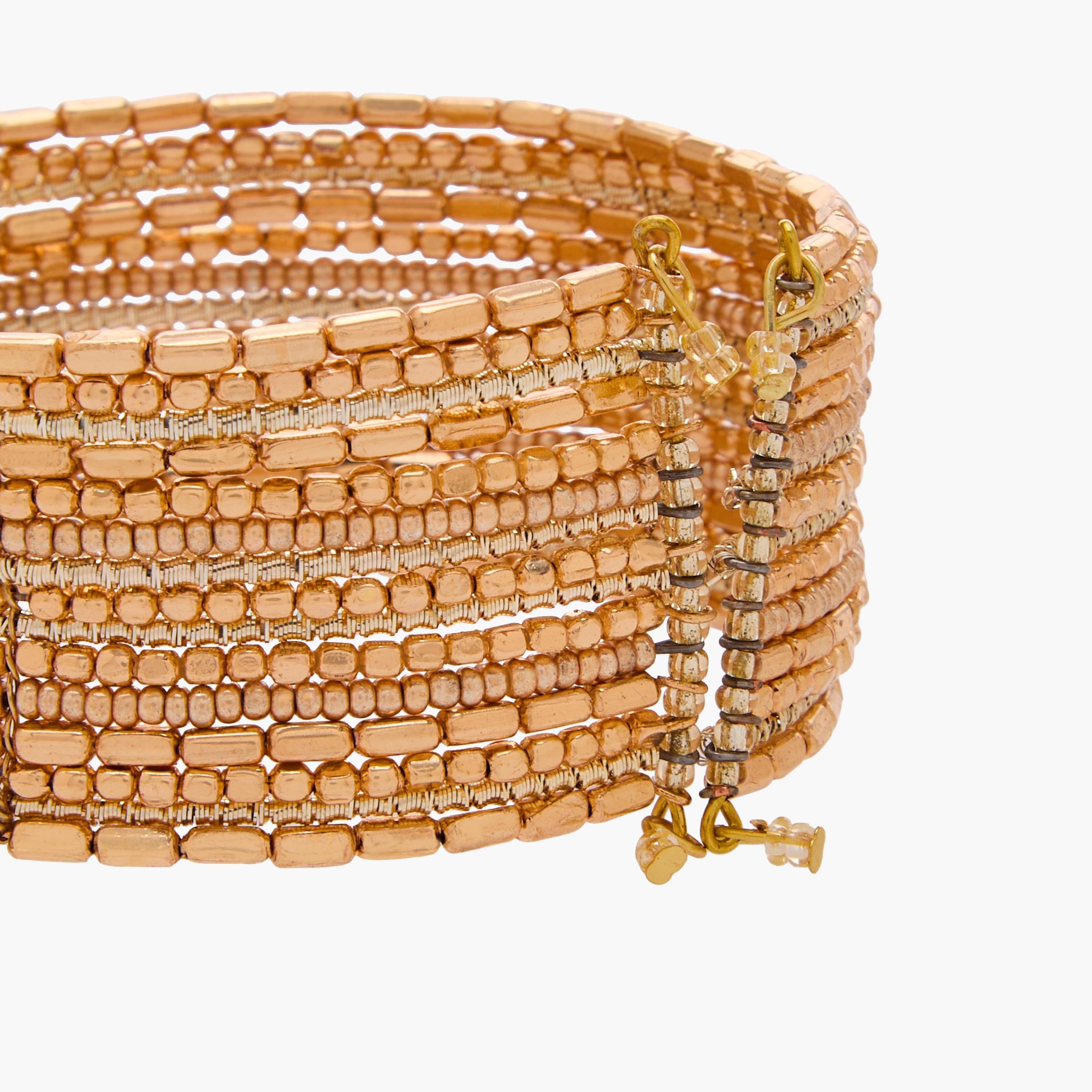 Gold Tone Beaded Cuff Bracelet-women-watchesandjewellery-jewellery-banglesandbracelets-image-5