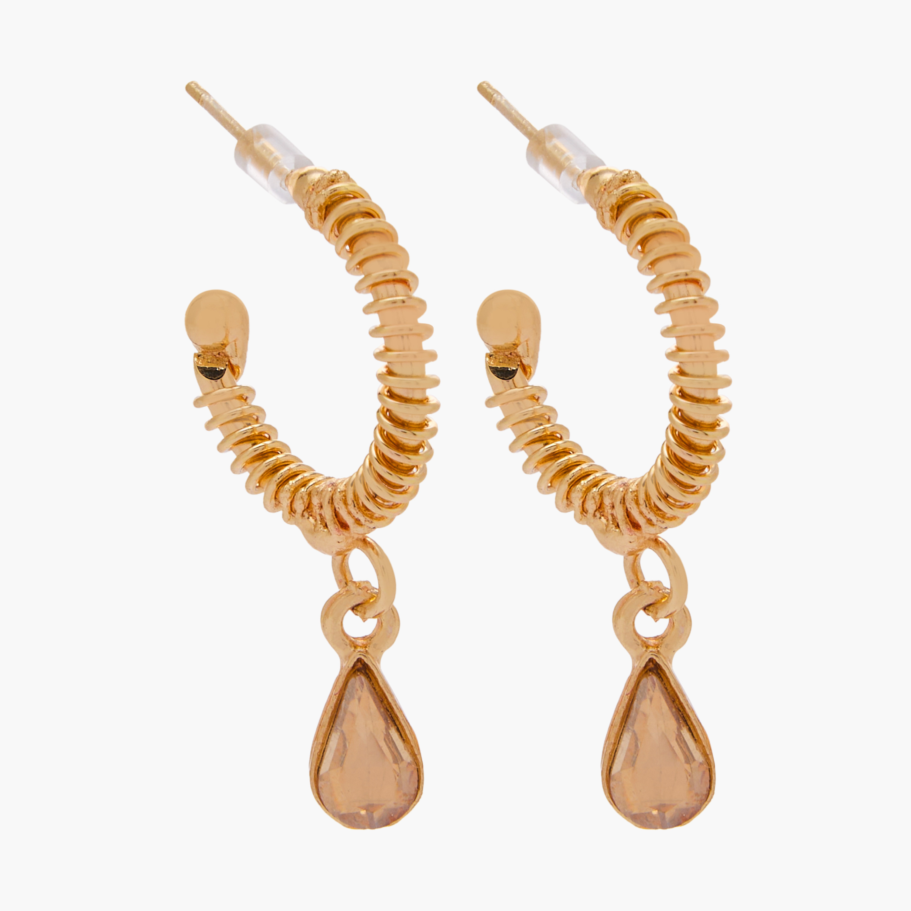 Pack of 3 Gold Tone Assorted Earrings with Pushback Closure-women-watchesandjewellery-jewellery-earrings-image-5