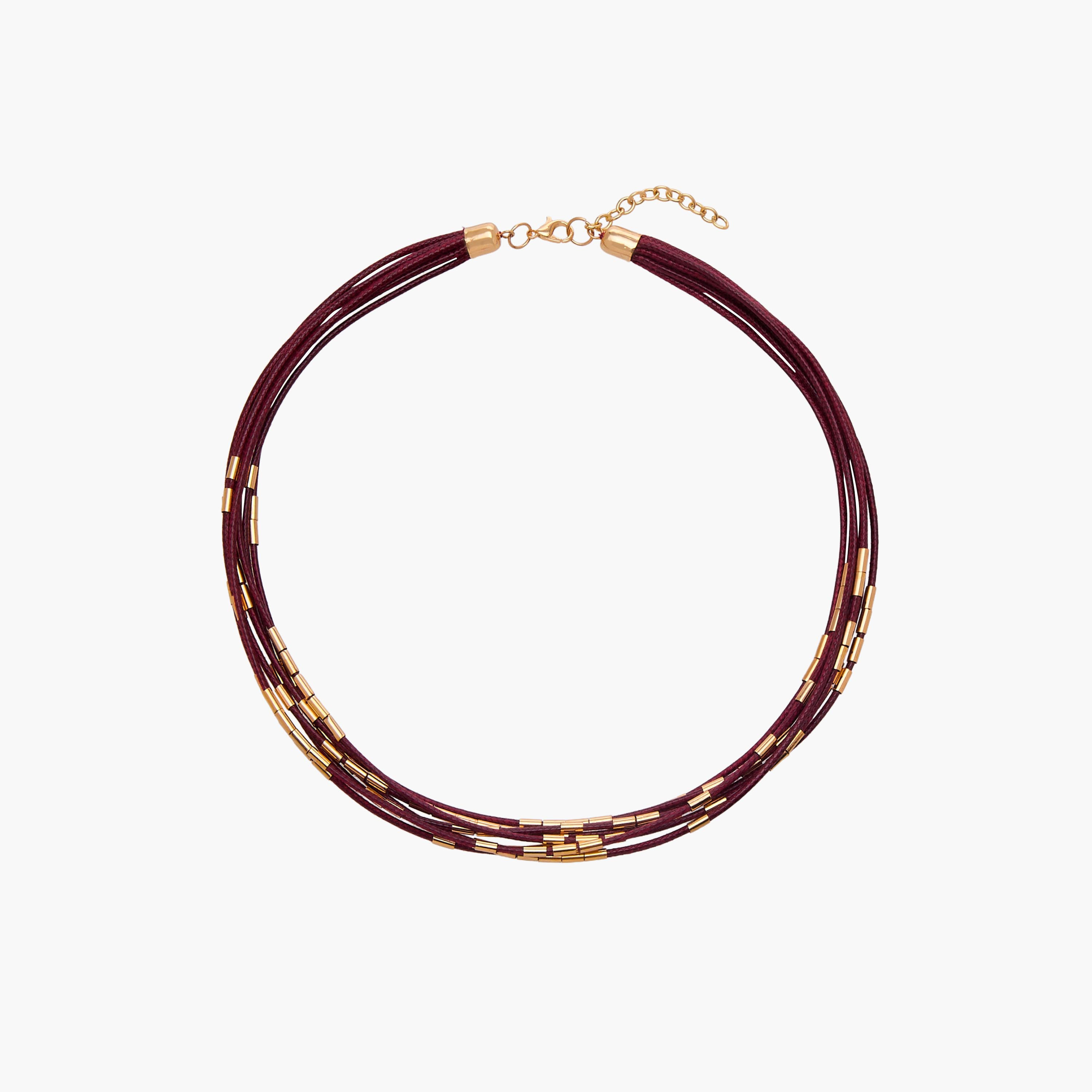 Gold Tone Beaded Cord Necklace-women-watchesandjewellery-jewellery-necklacesandpendants-image-1