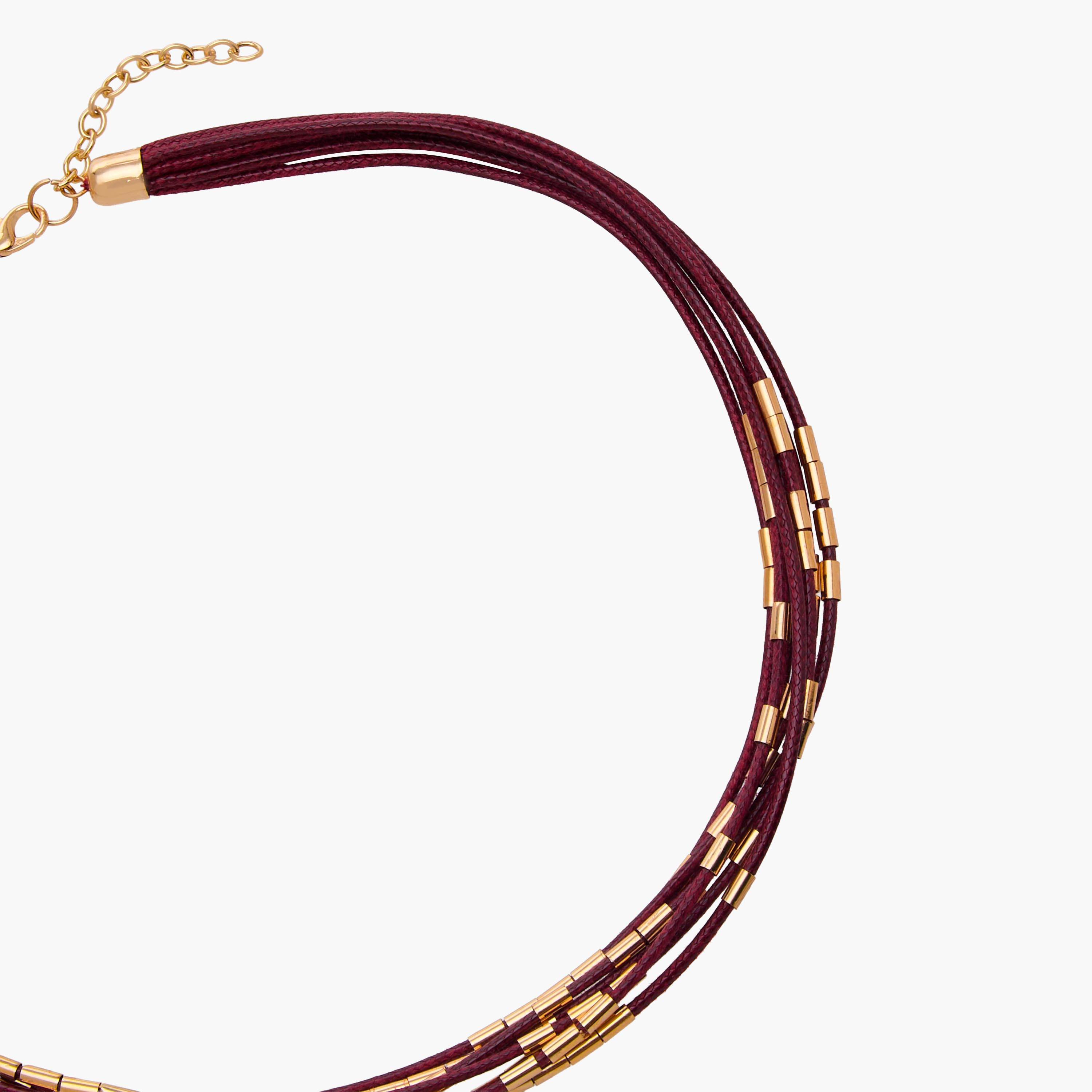 Gold Tone Beaded Cord Necklace-women-watchesandjewellery-jewellery-necklacesandpendants-image-3