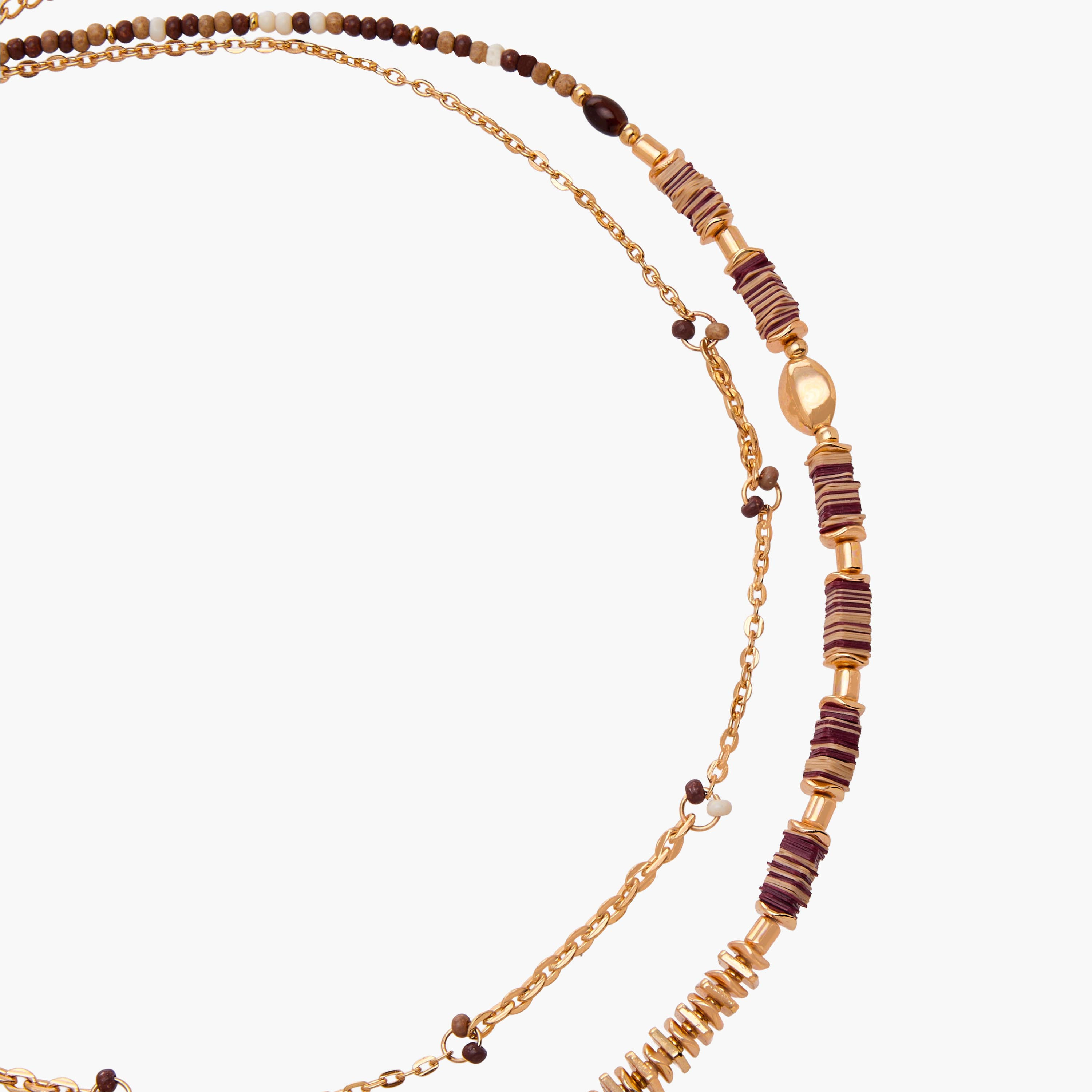 Gold Tone Layered Beaded Necklace-women-watchesandjewellery-jewellery-necklacesandpendants-image-3