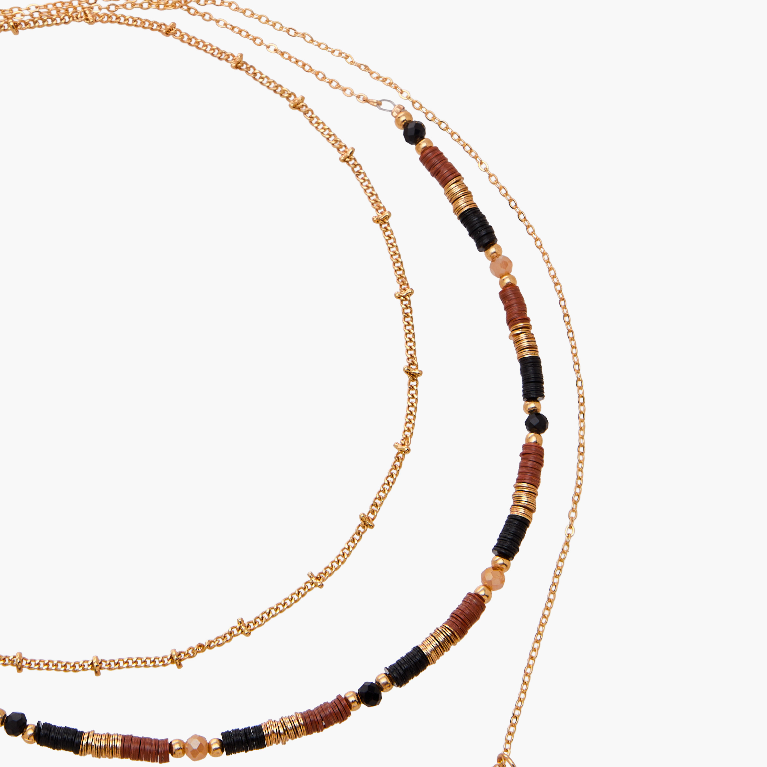 Gold Tone Layered Beaded Necklace-women-watchesandjewellery-jewellery-necklacesandpendants-image-3