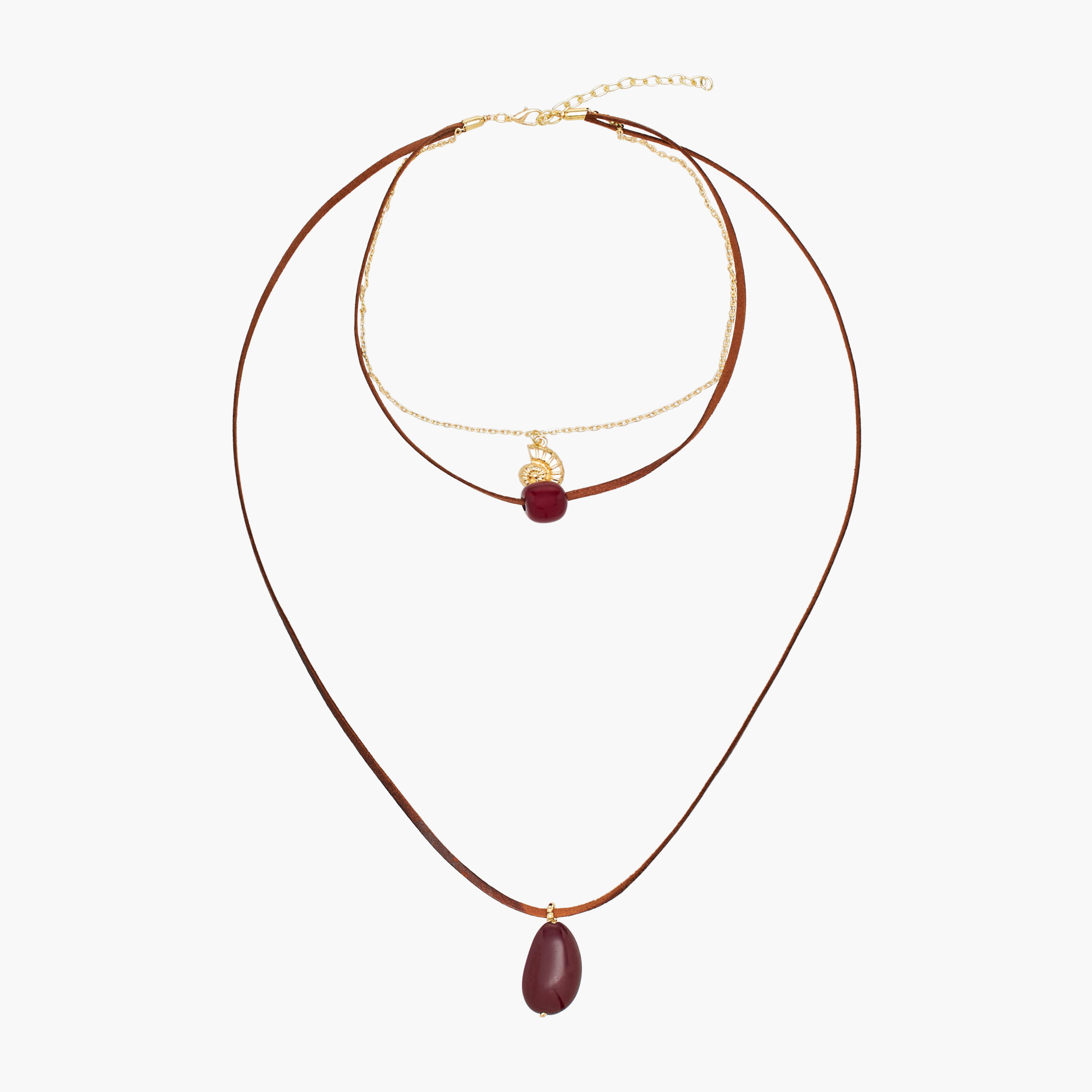 Resin Cord Layered Necklace-women-watchesandjewellery-jewellery-necklacesandpendants-image-1