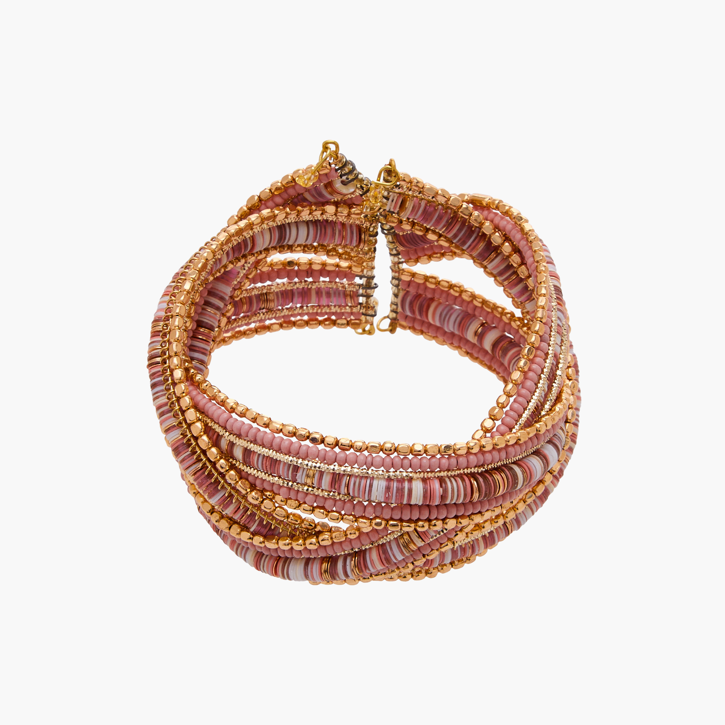 Gold Tone Beaded Turban Cuff Bracelet-women-watchesandjewellery-jewellery-banglesandbracelets-image-3